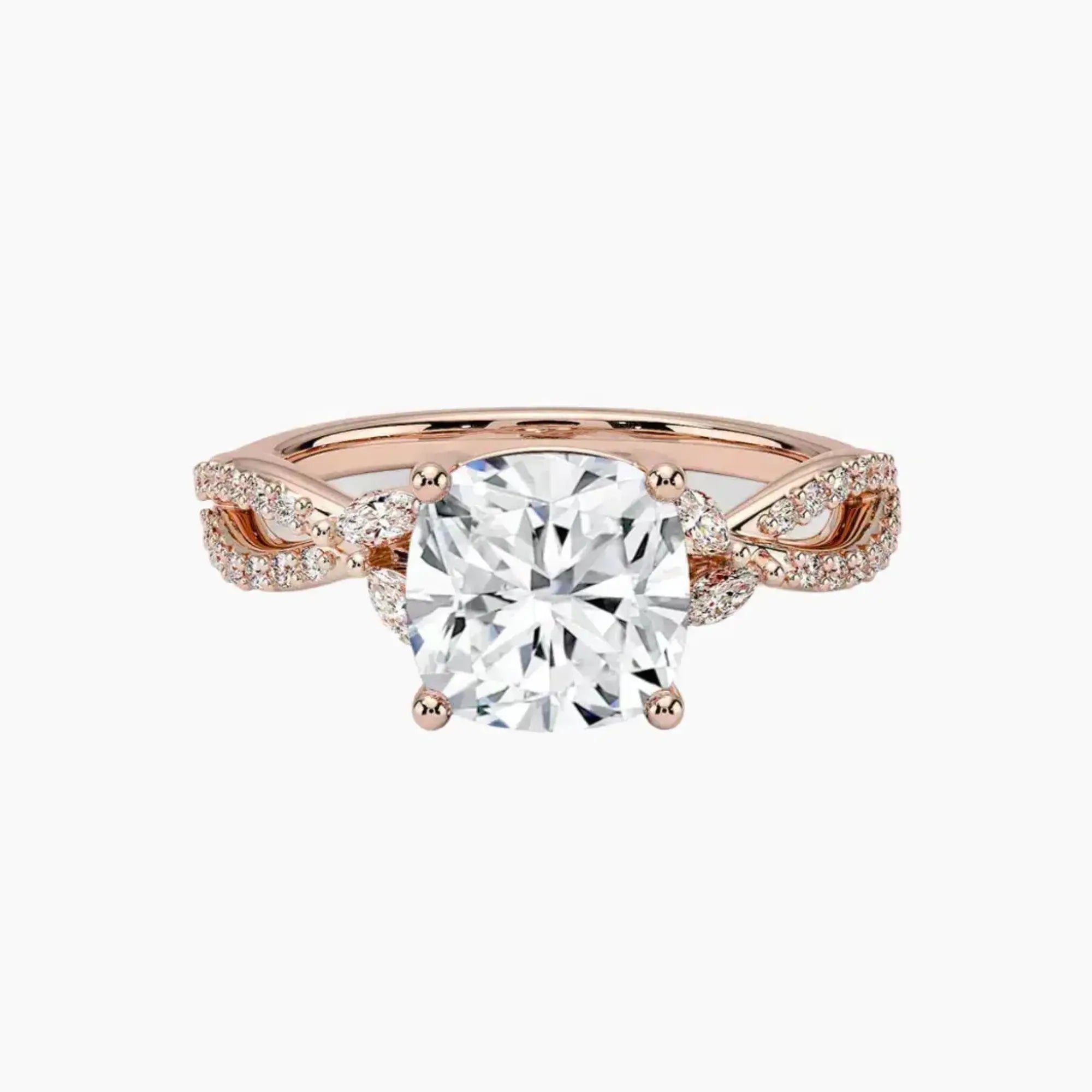 OBSER234 - Amara Luxe Adorned Cushion engagement ring setting view 4
