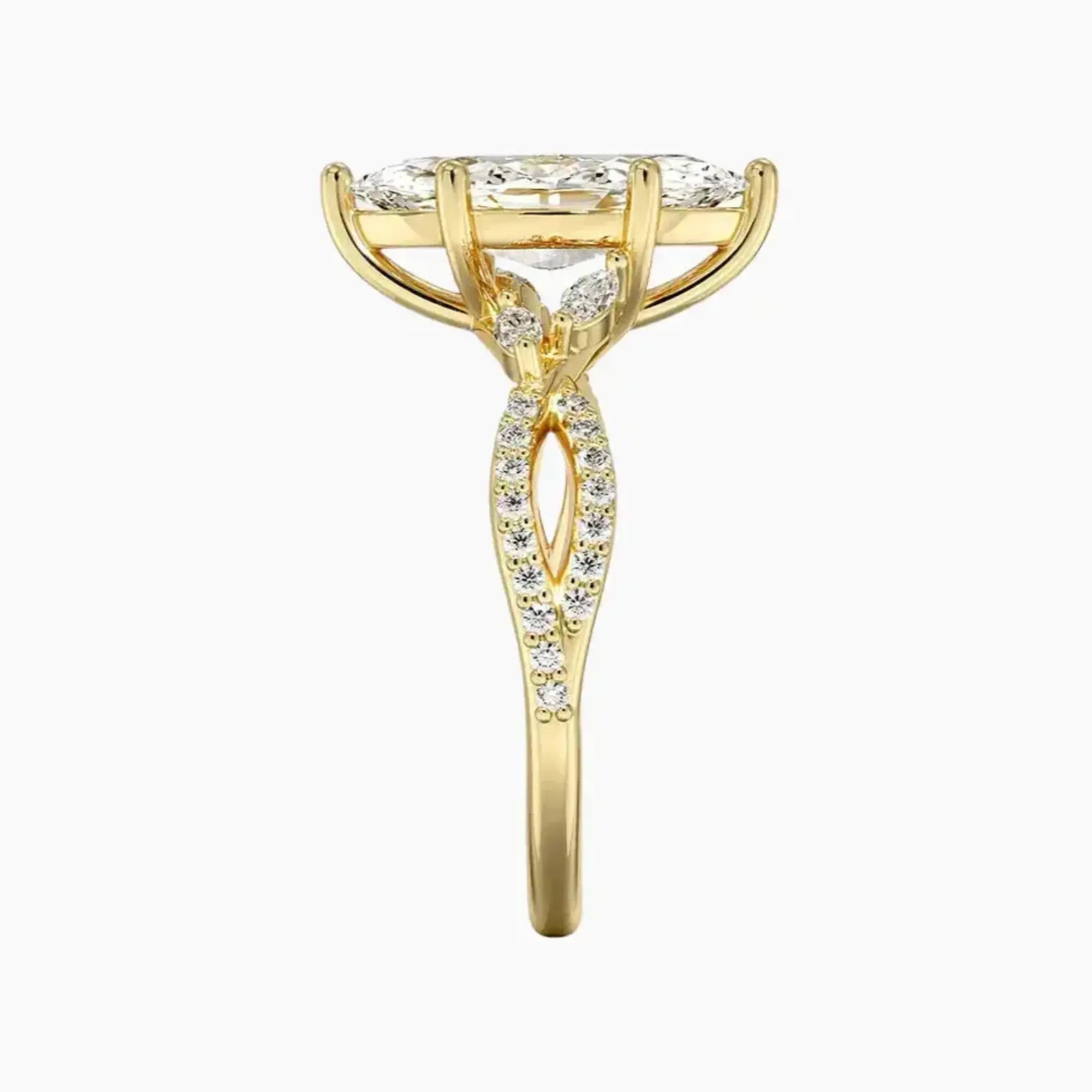 OBSER032 - Amara Luxe Adorned Marquise engagement ring setting view 9
