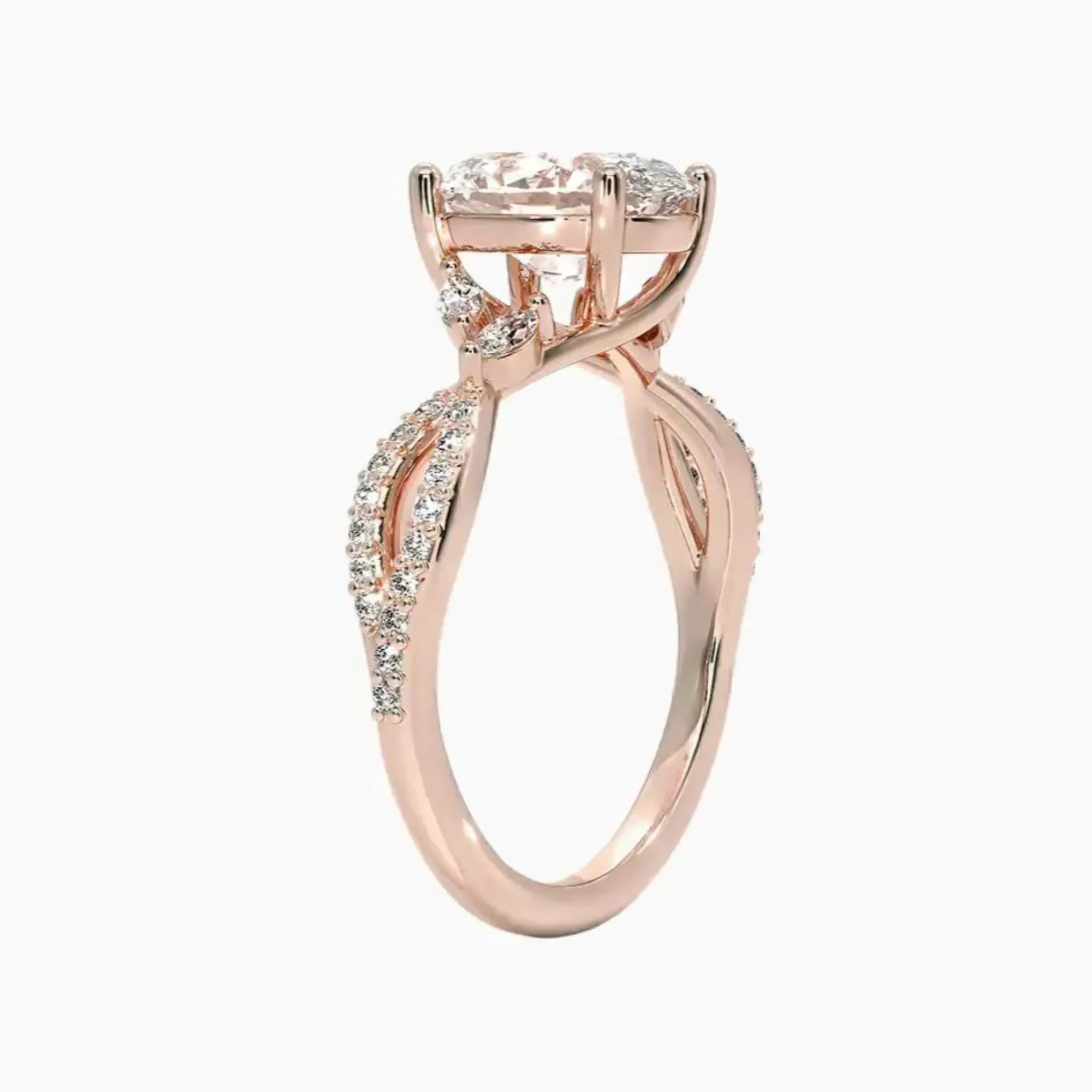 OBSER235 - Amara Luxe Adorned Oval engagement ring setting view 5