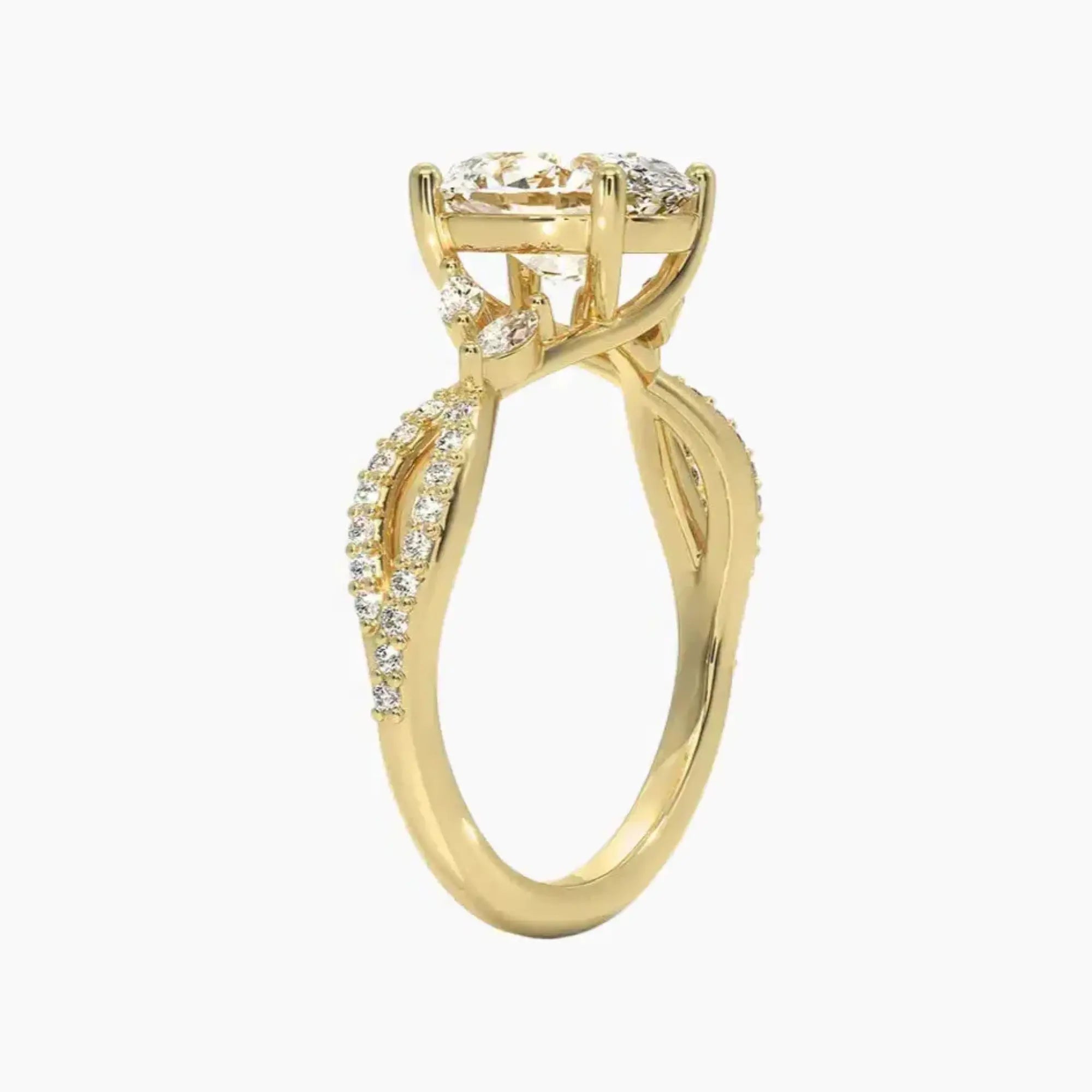 OBSER235 - Amara Luxe Adorned Oval engagement ring setting view 8