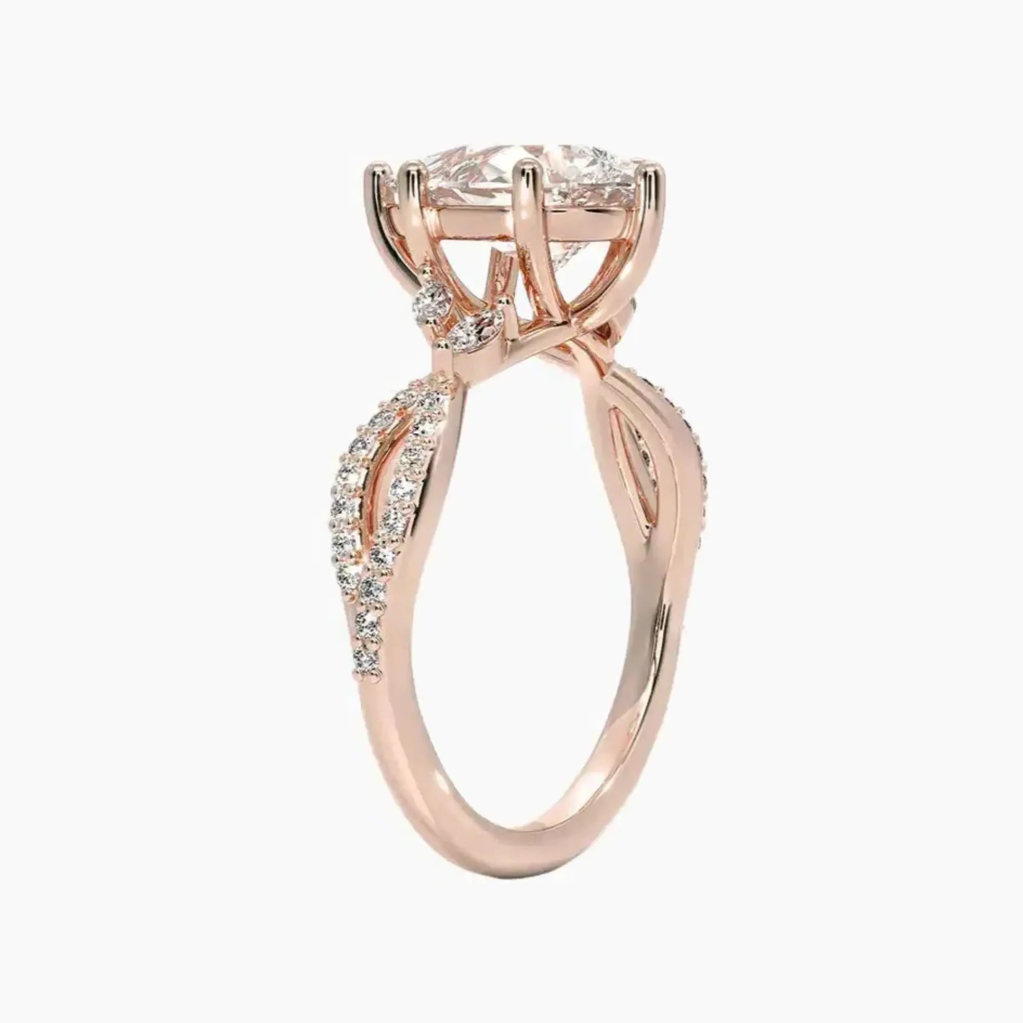 OBSER133 - Amara Luxe Adorned Pear engagement ring setting view 5