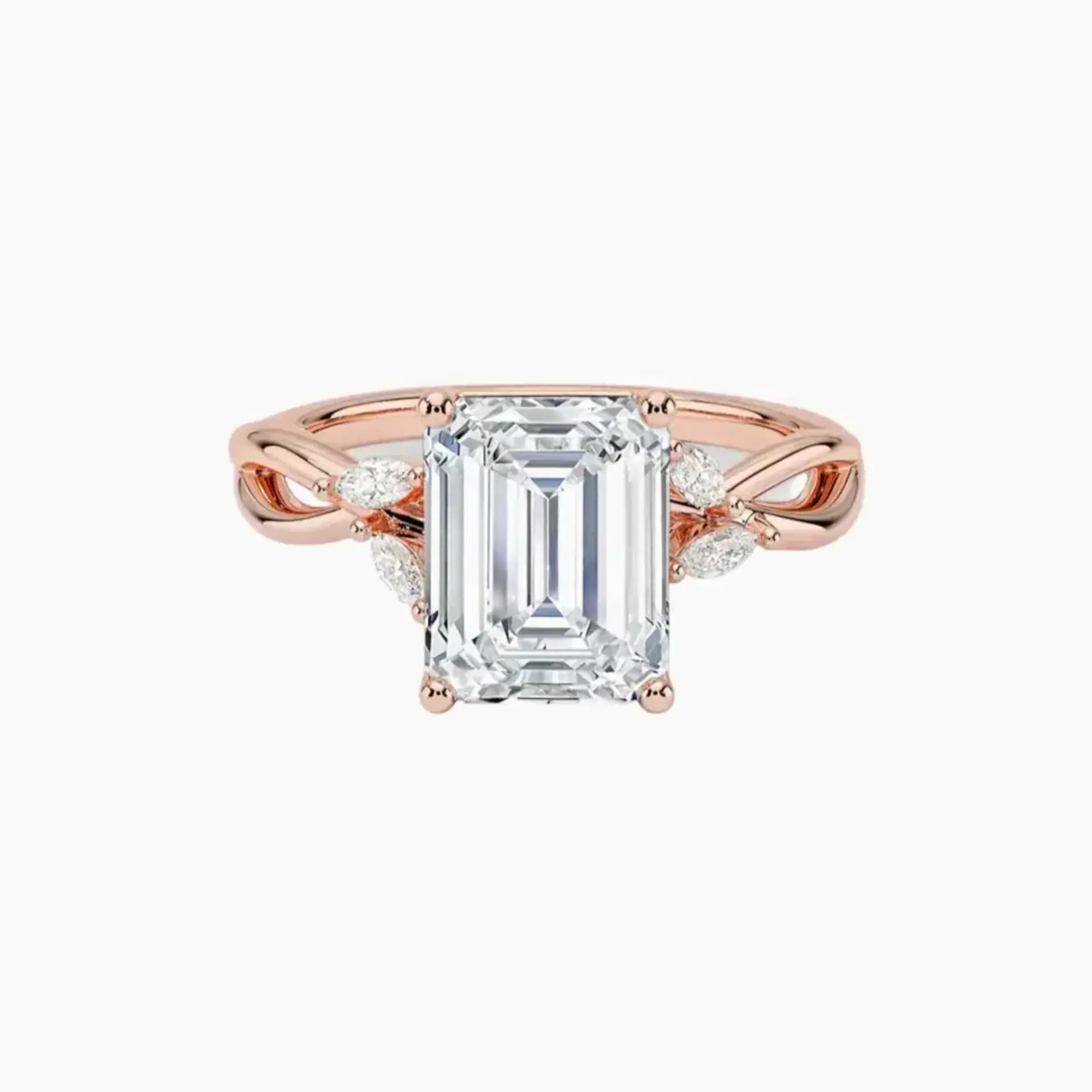 OBSER249 - Amara Emerald engagement ring setting view 4