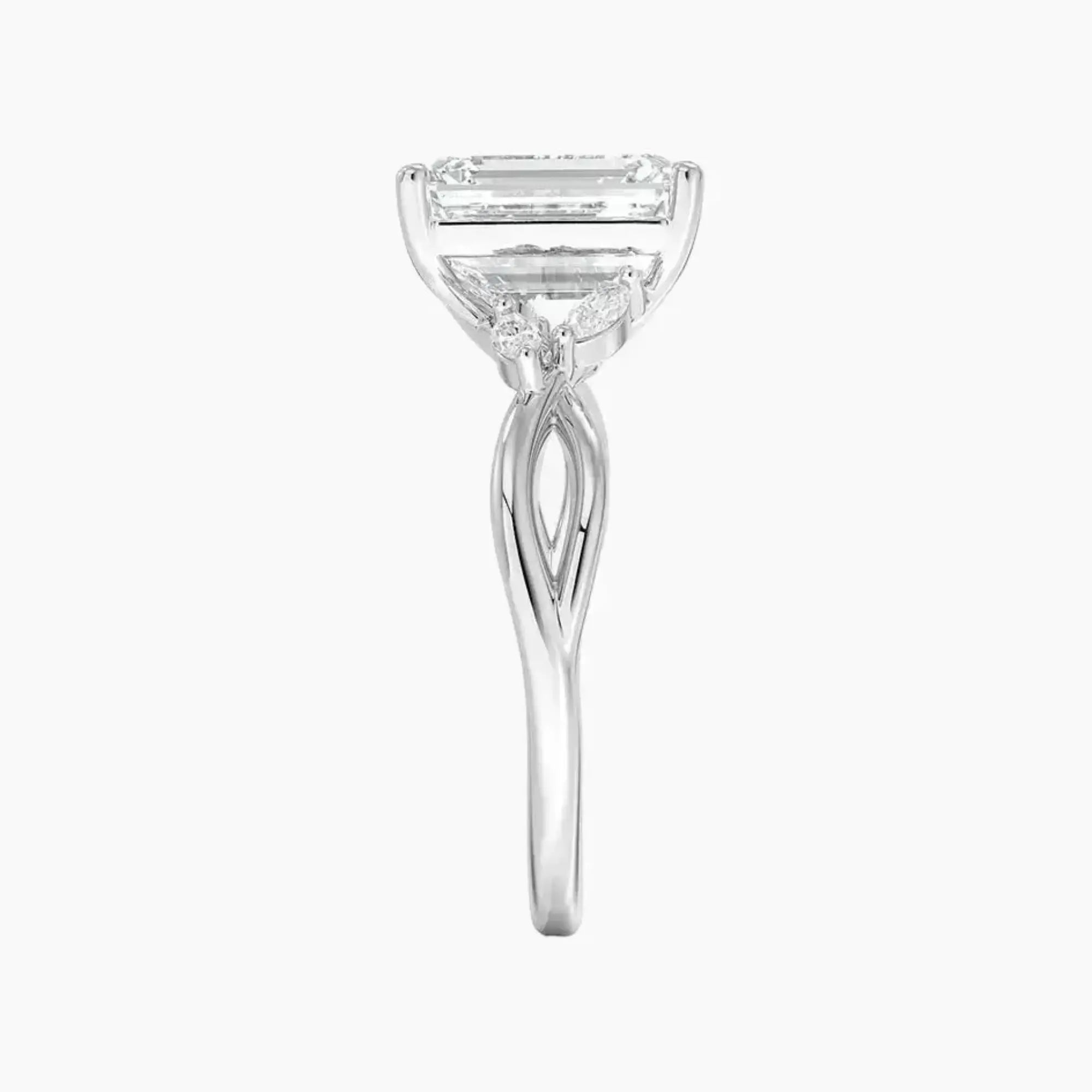 OBSER249 - Amara Emerald engagement ring setting view 3