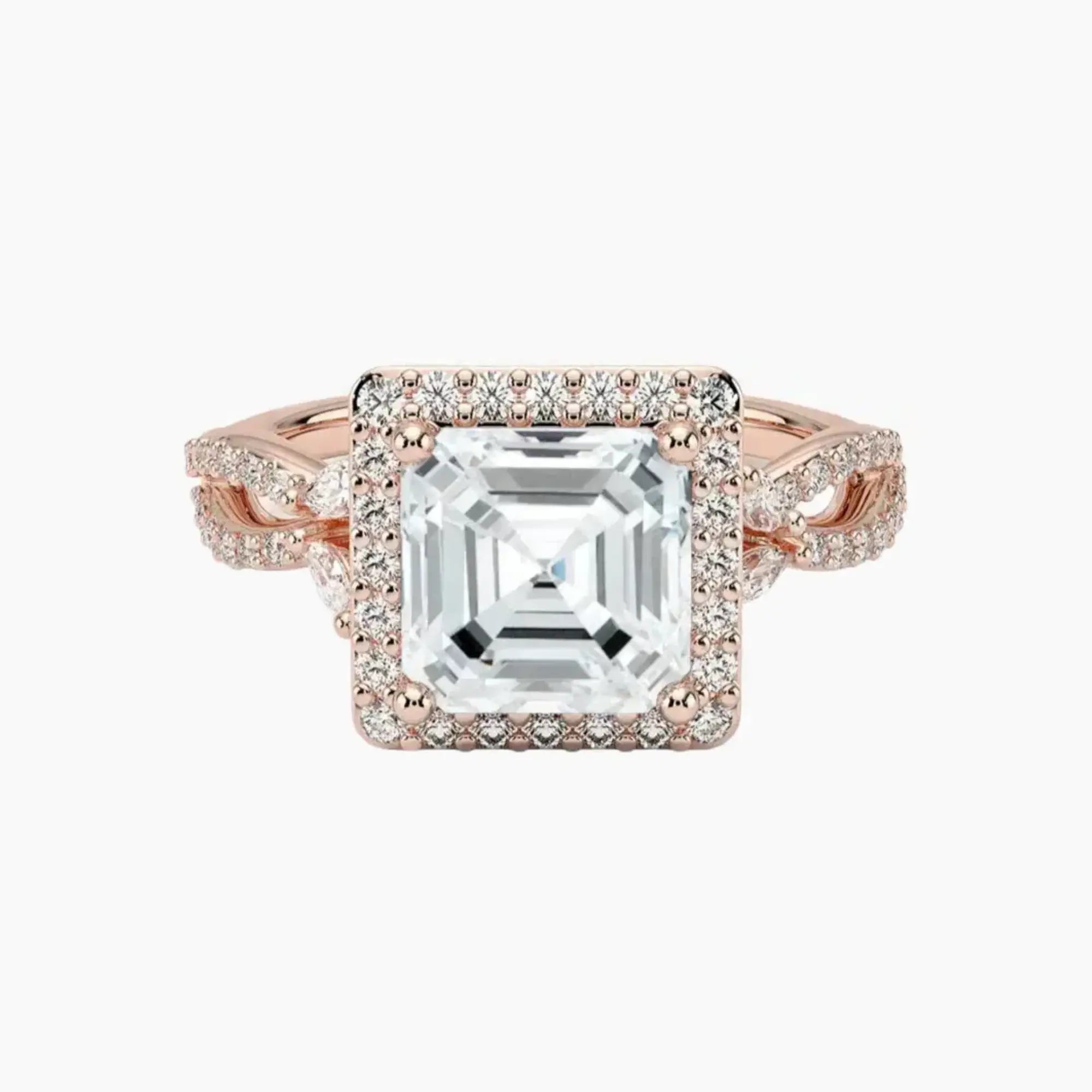 OBSER485 - Nerissa Halo Asscher engagement ring setting view 4
