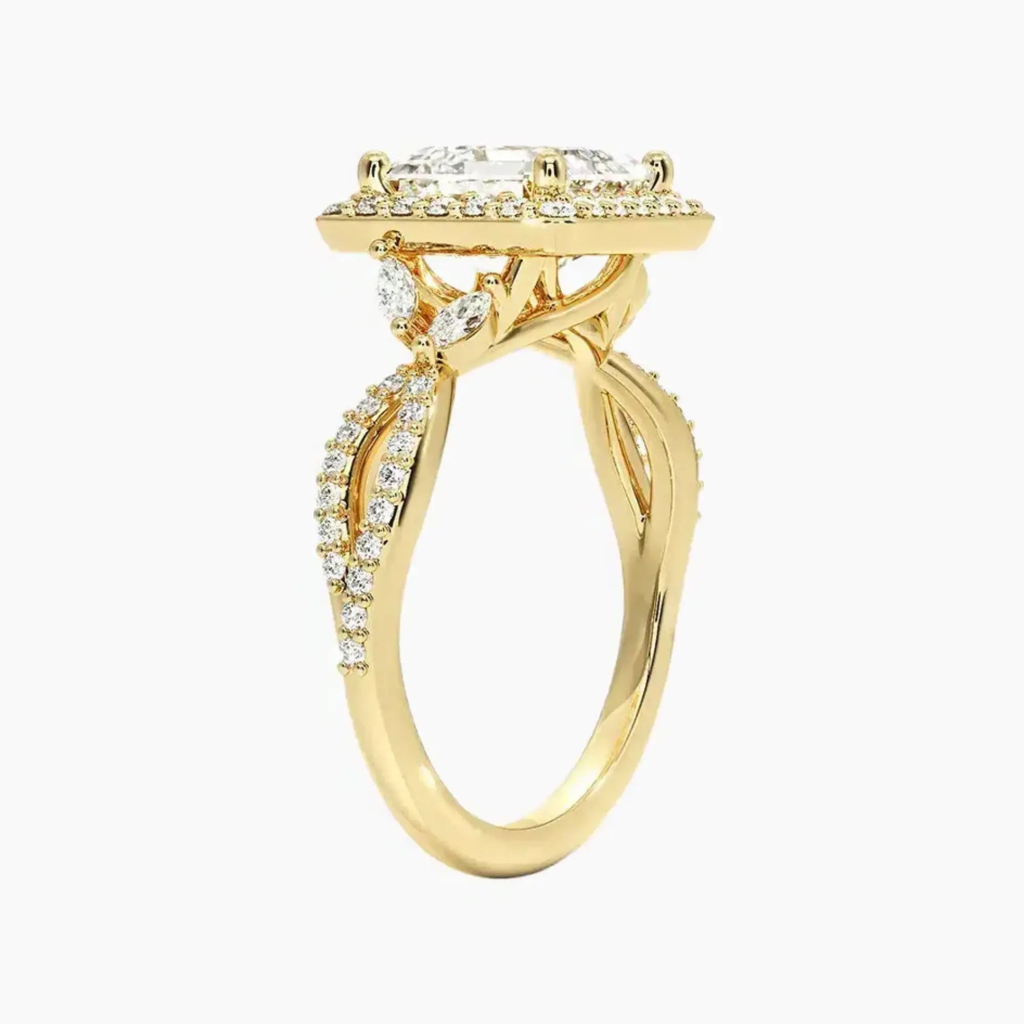 OBSER485 - Nerissa Halo Asscher engagement ring setting view 8