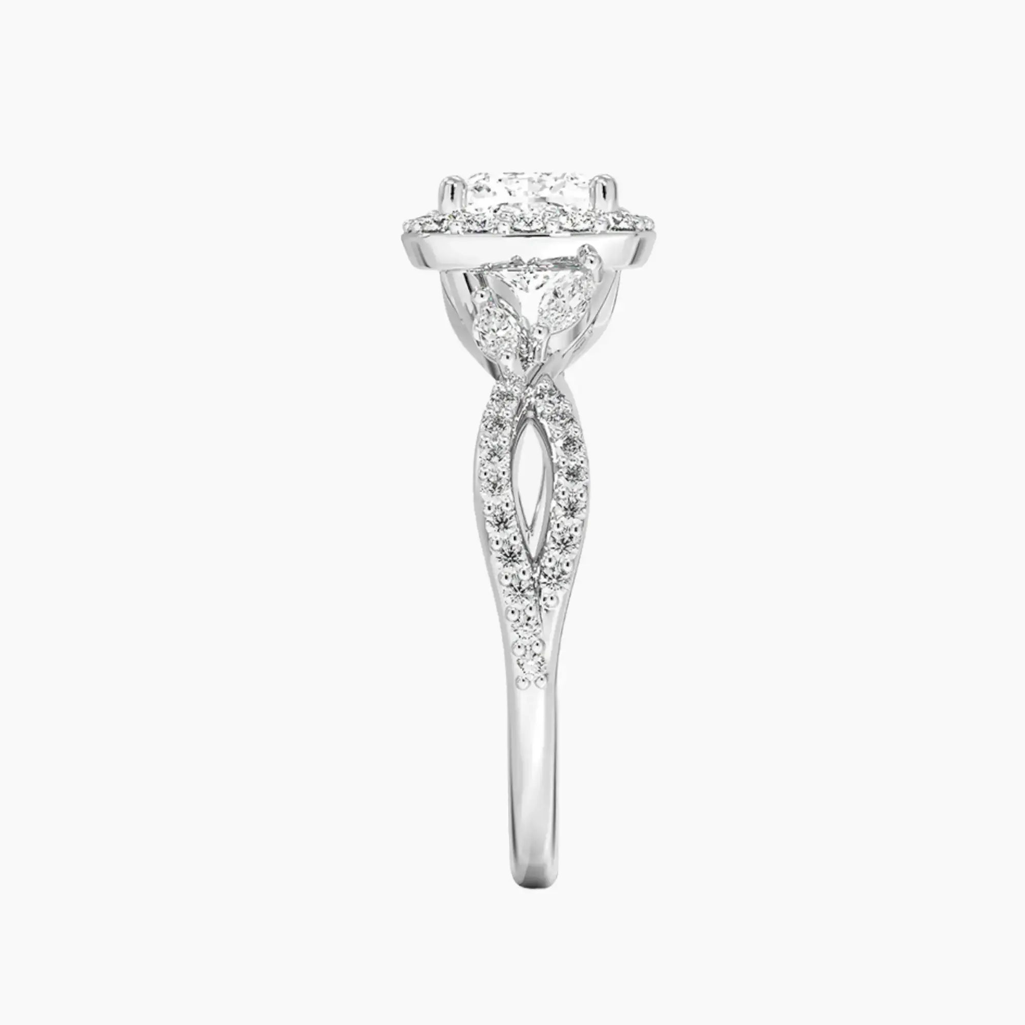 OBSER490 - Nerissa Halo Cushion engagement ring setting view 3