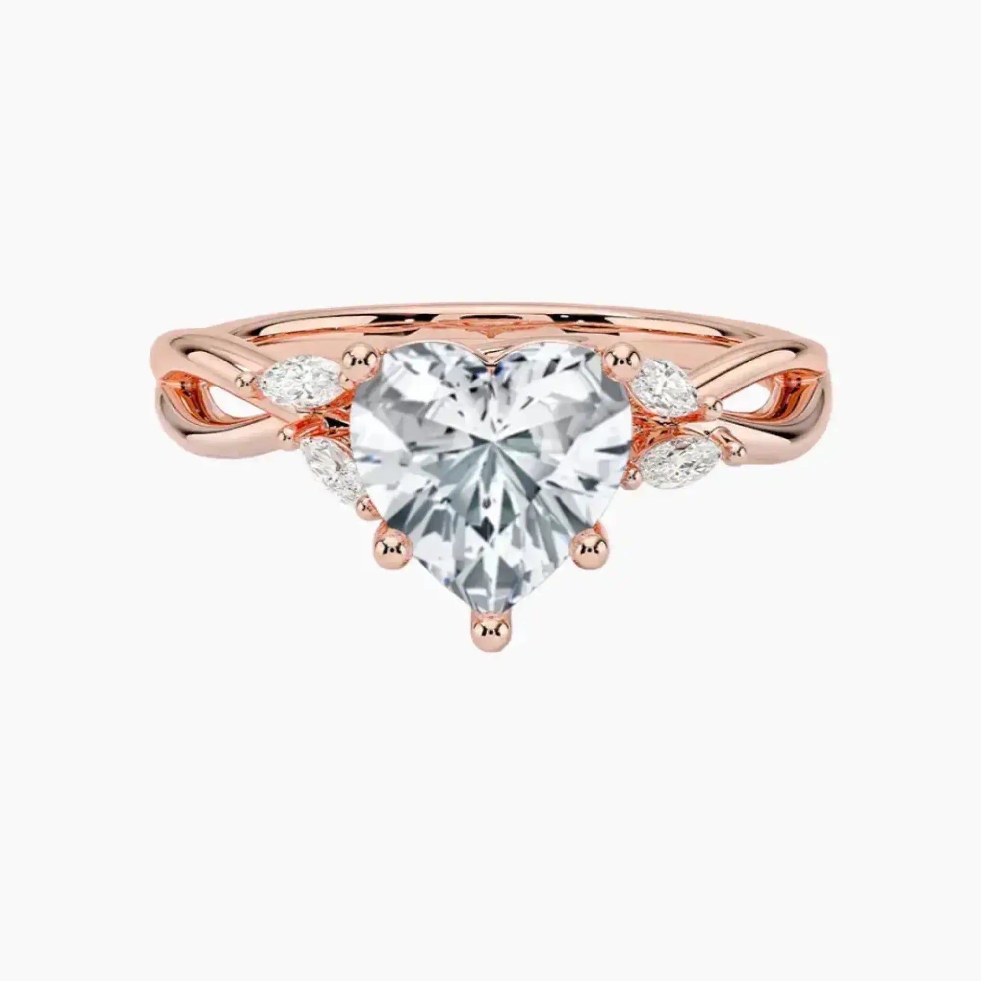 OBSER246 - Amara Heart engagement ring setting view 4