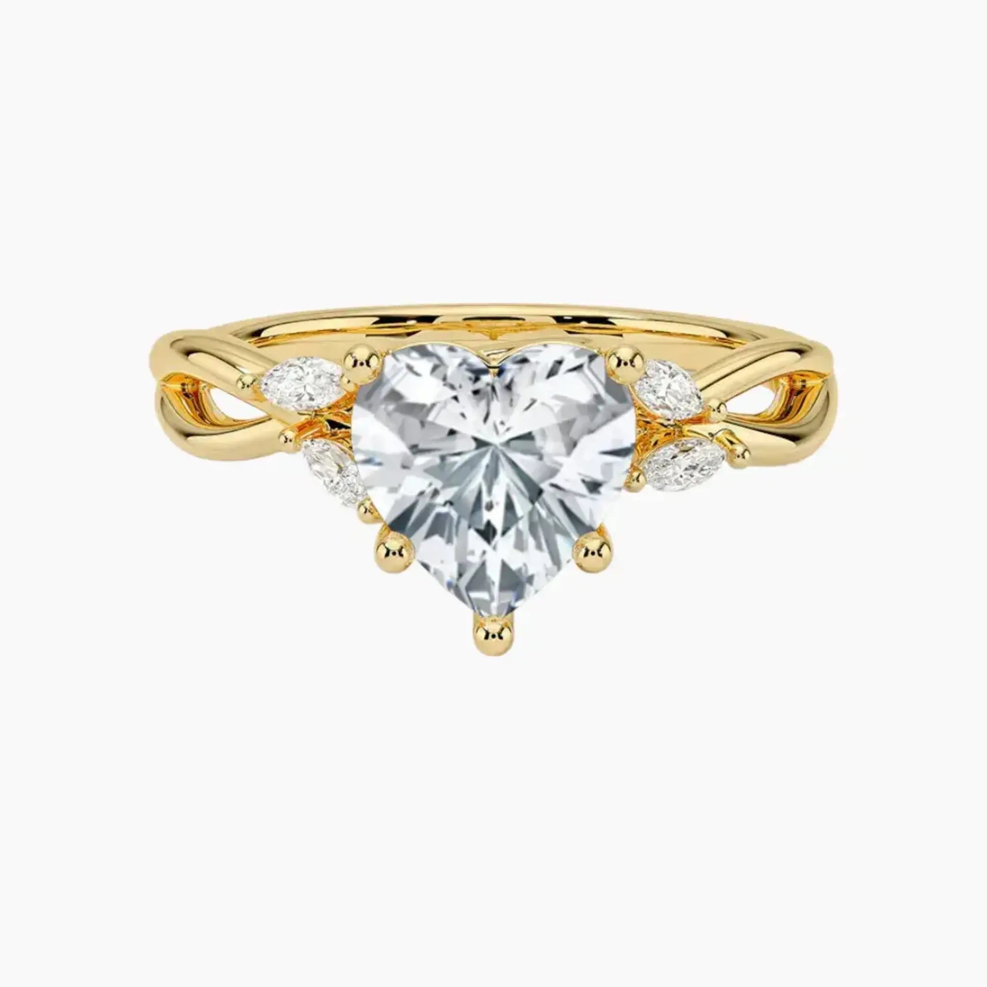 OBSER246 - Amara Heart engagement ring setting view 7