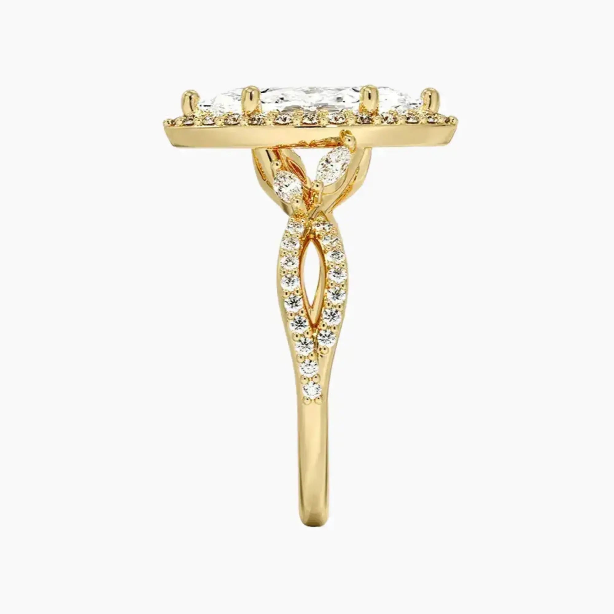 OBSER486 - Nerissa Halo Marquise engagement ring setting view 9