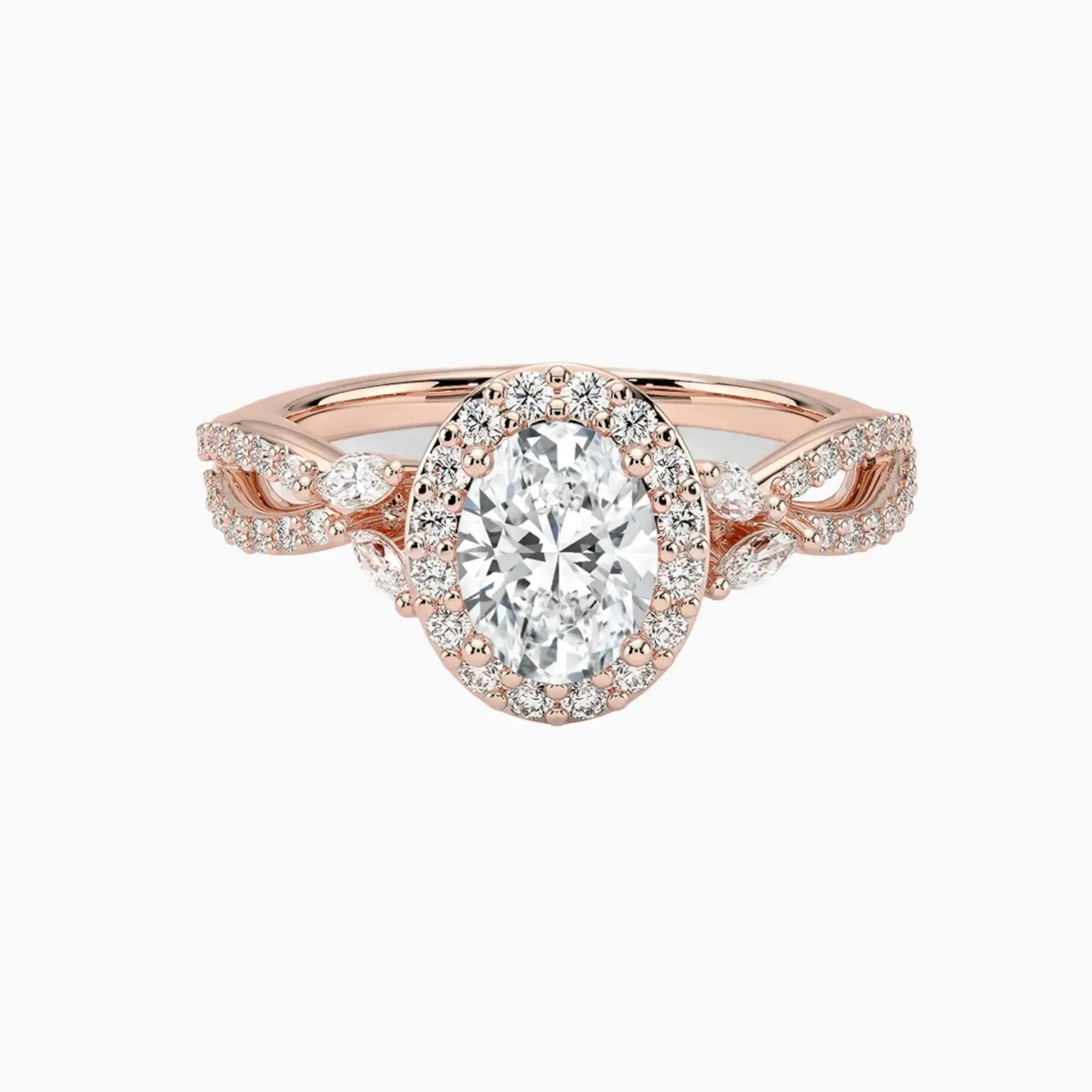 OBSER126 - Nerissa Halo Oval engagement ring setting view 4