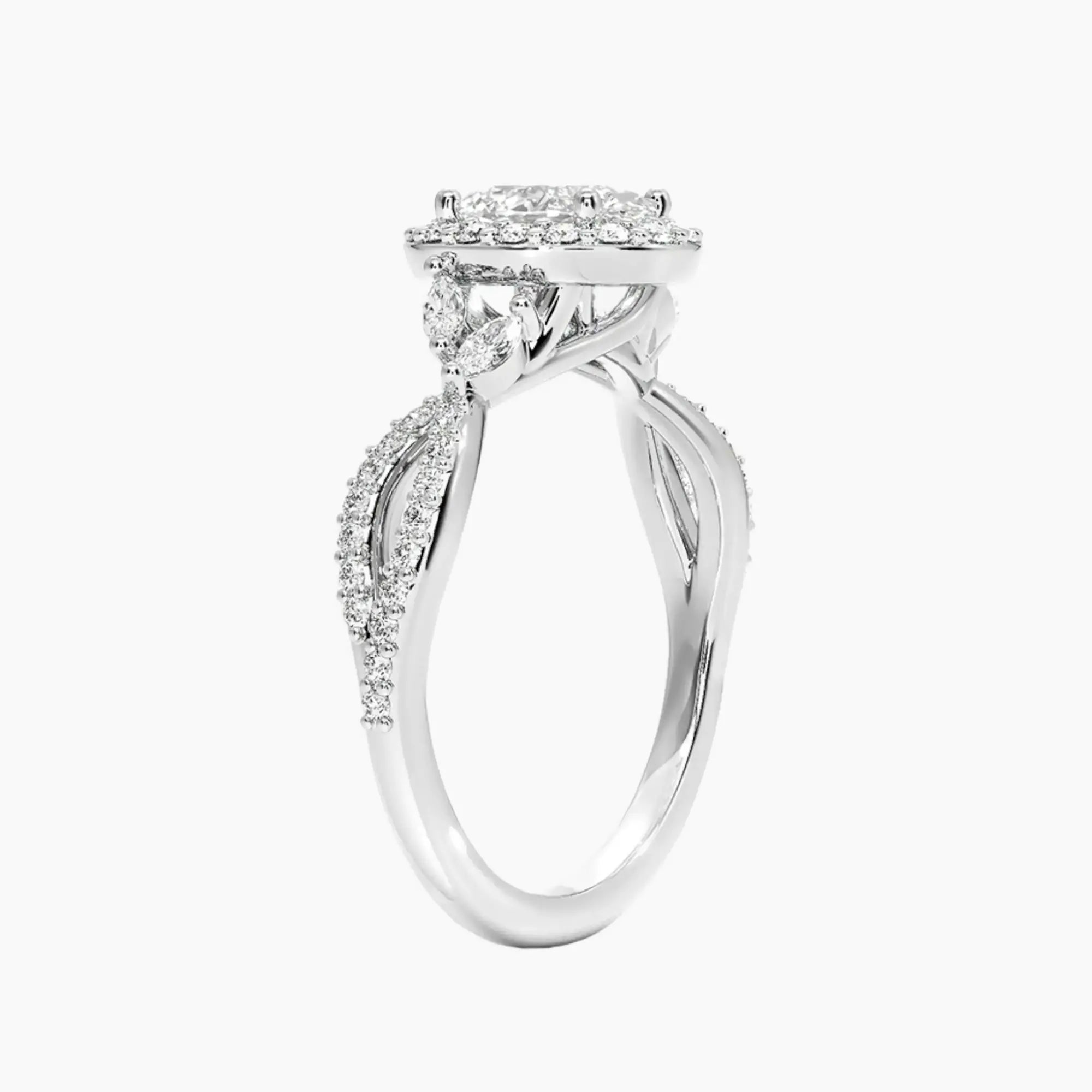 OBSER126 - Nerissa Halo Oval engagement ring setting view 2