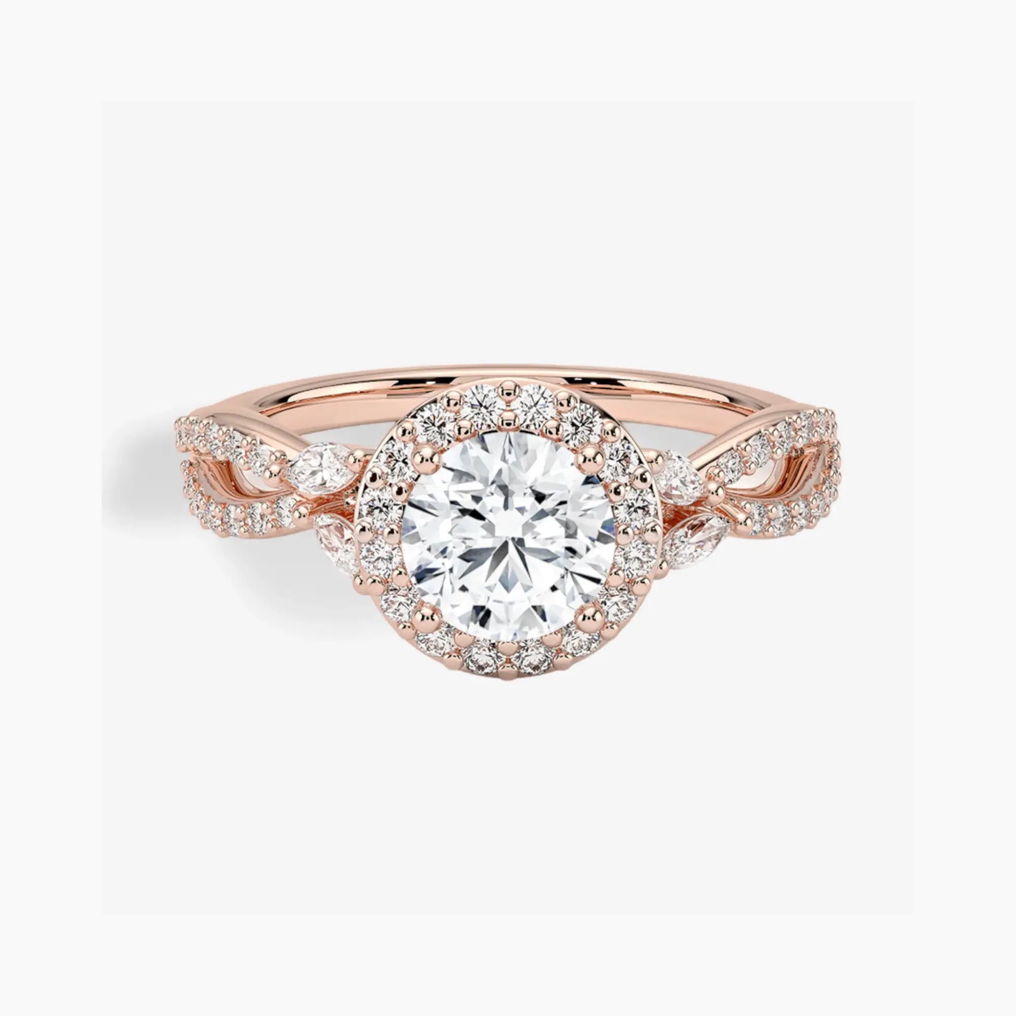 OBSER491 - Nerissa Halo Round engagement ring setting view 7