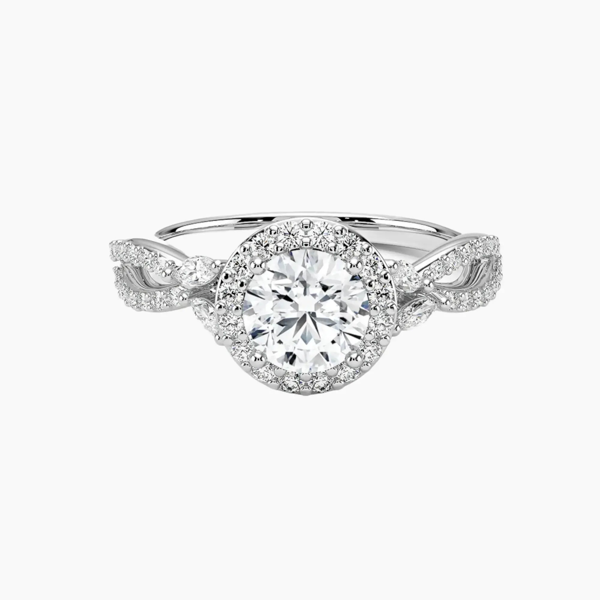 OBSER491 - Nerissa Halo Round engagement ring setting view 1