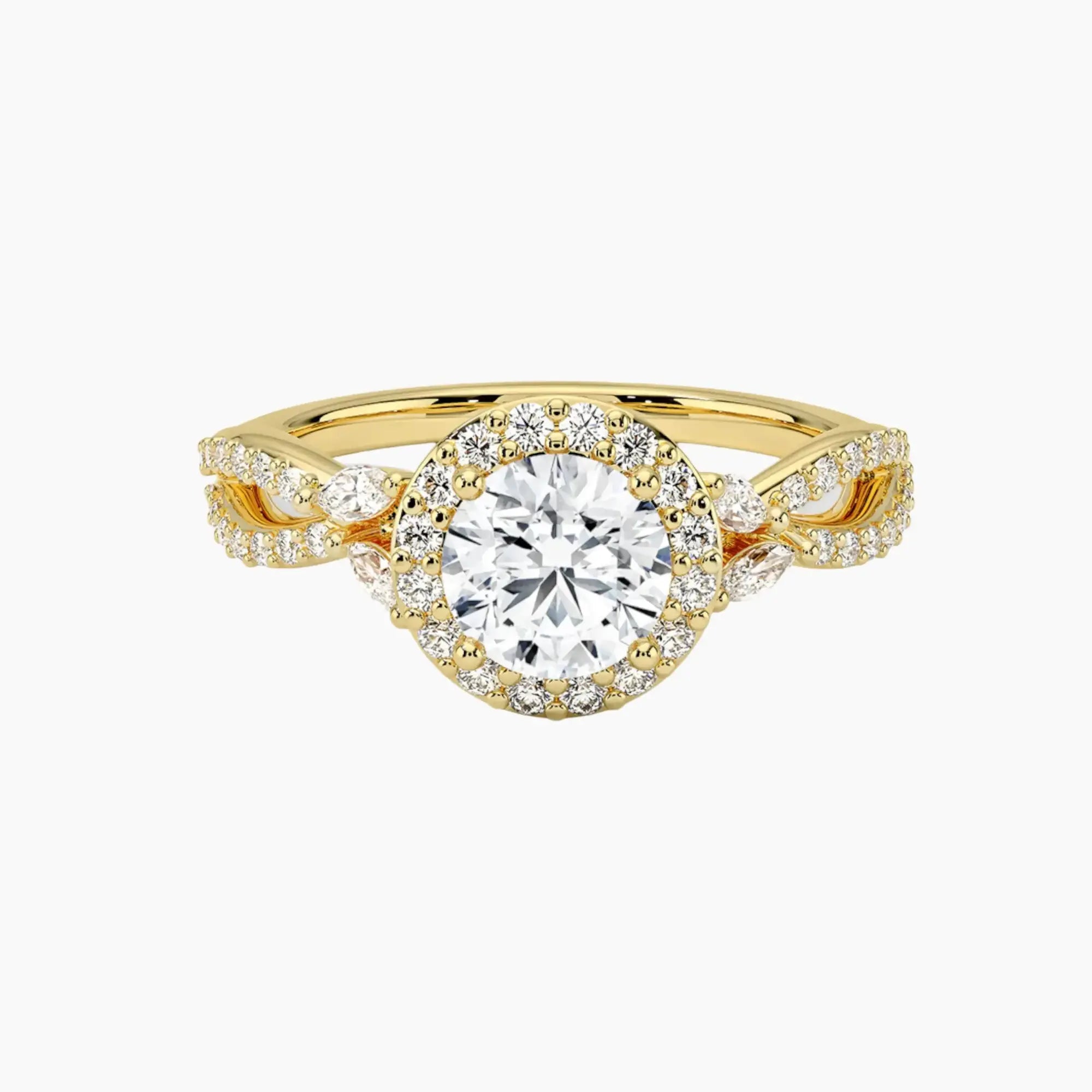 OBSER491 - Nerissa Halo Round engagement ring setting view 4