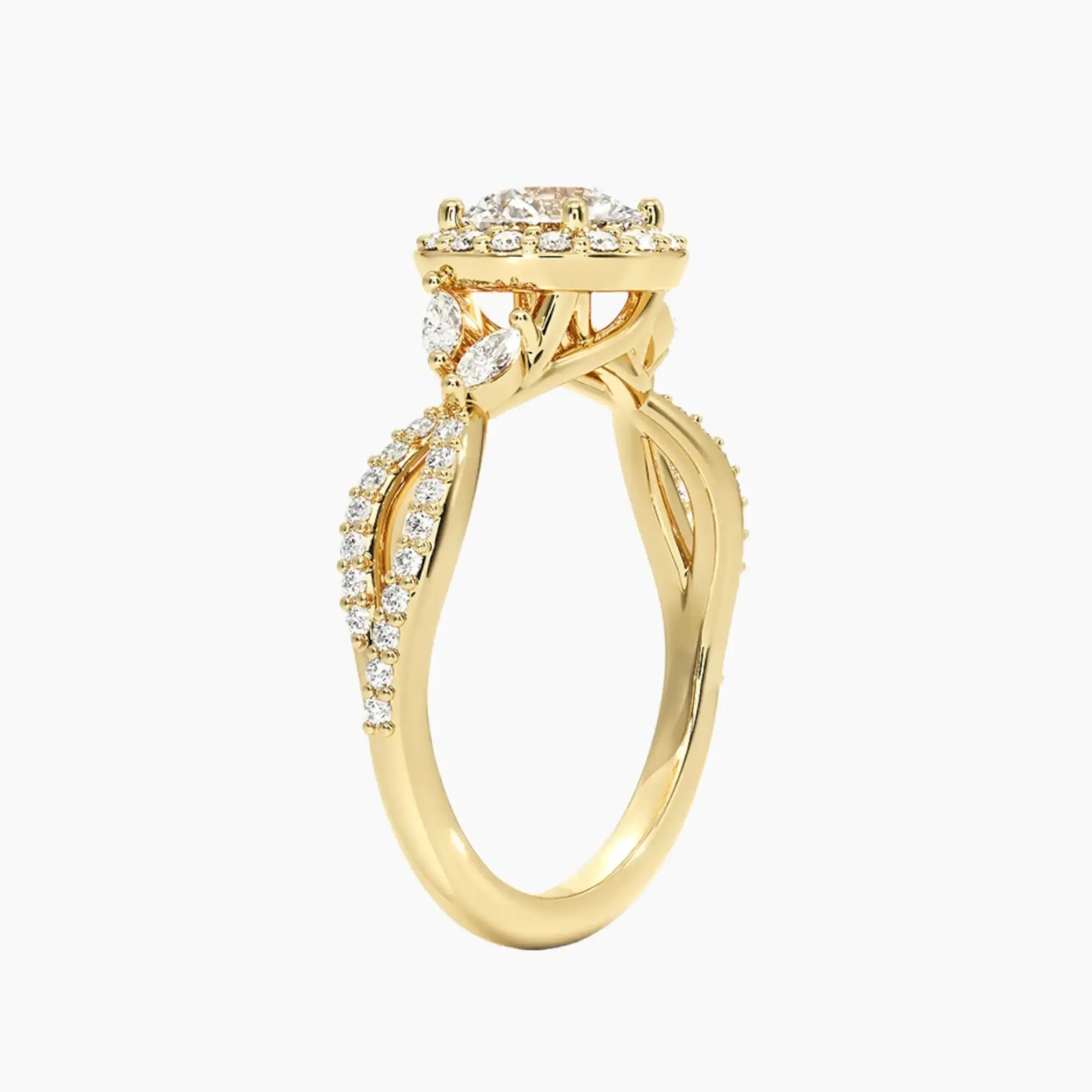 OBSER491 - Nerissa Halo Round engagement ring setting view 5