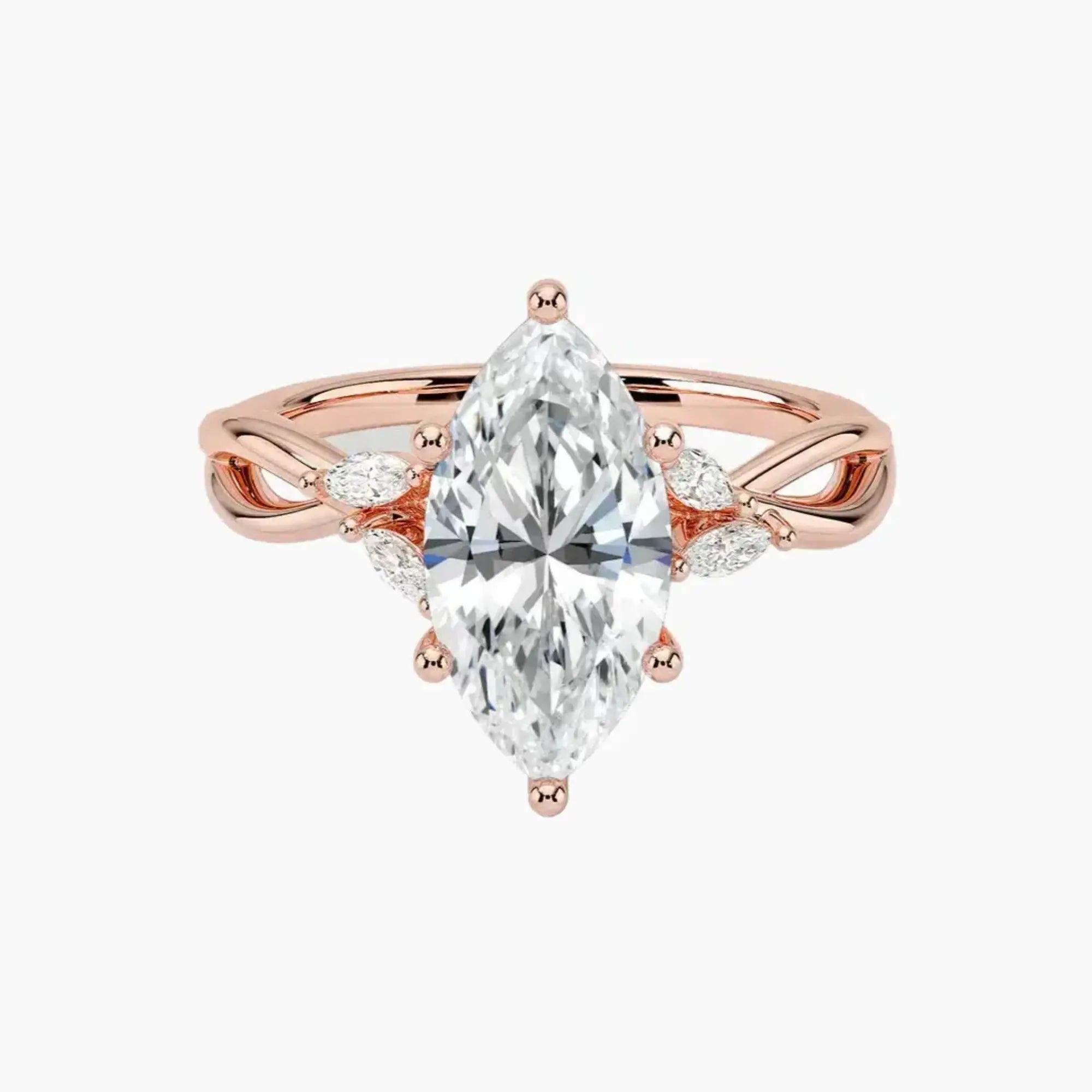 OBSER059 - Amara Marquise engagement ring setting view 4