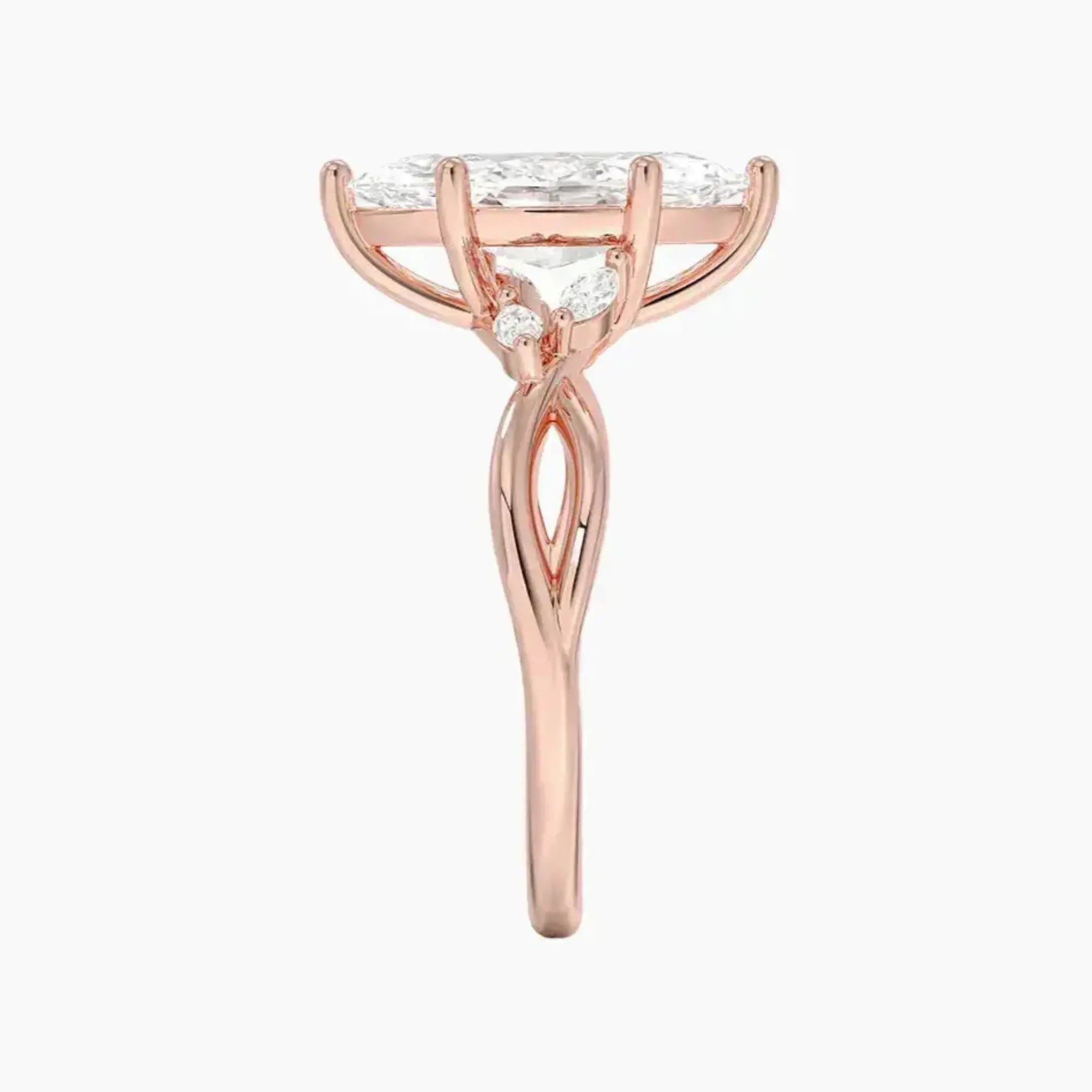 OBSER059 - Amara Marquise engagement ring setting view 6