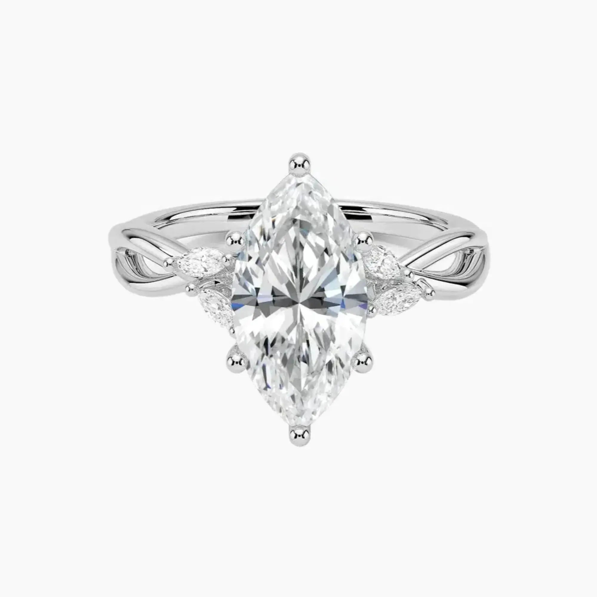 OBSER059 - Amara Marquise engagement ring setting view 1