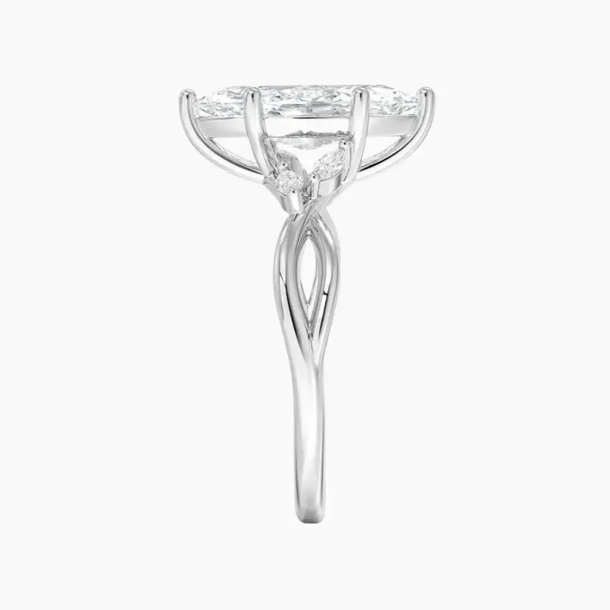 OBSER059 - Amara Marquise engagement ring setting view 3
