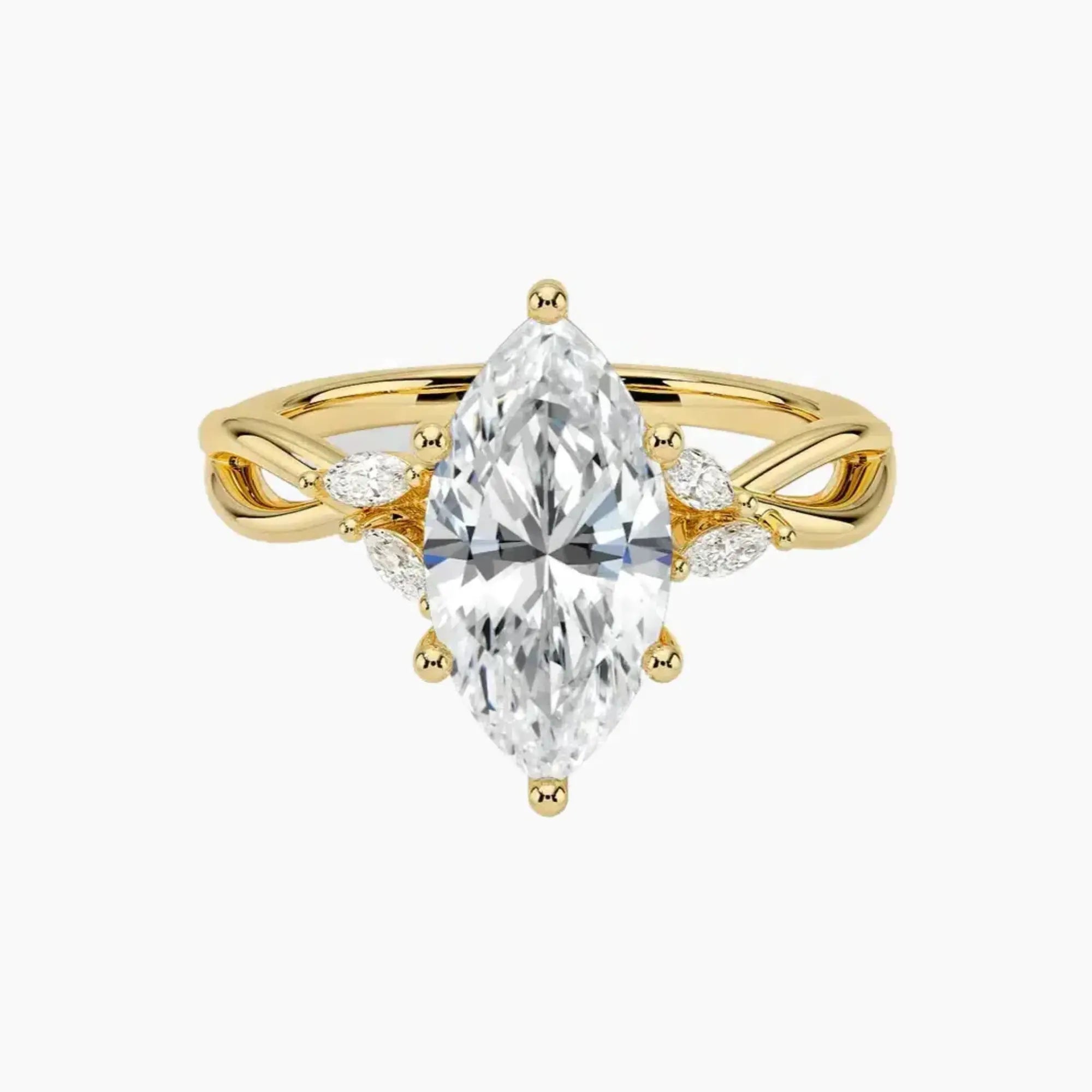 OBSER059 - Amara Marquise engagement ring setting view 7