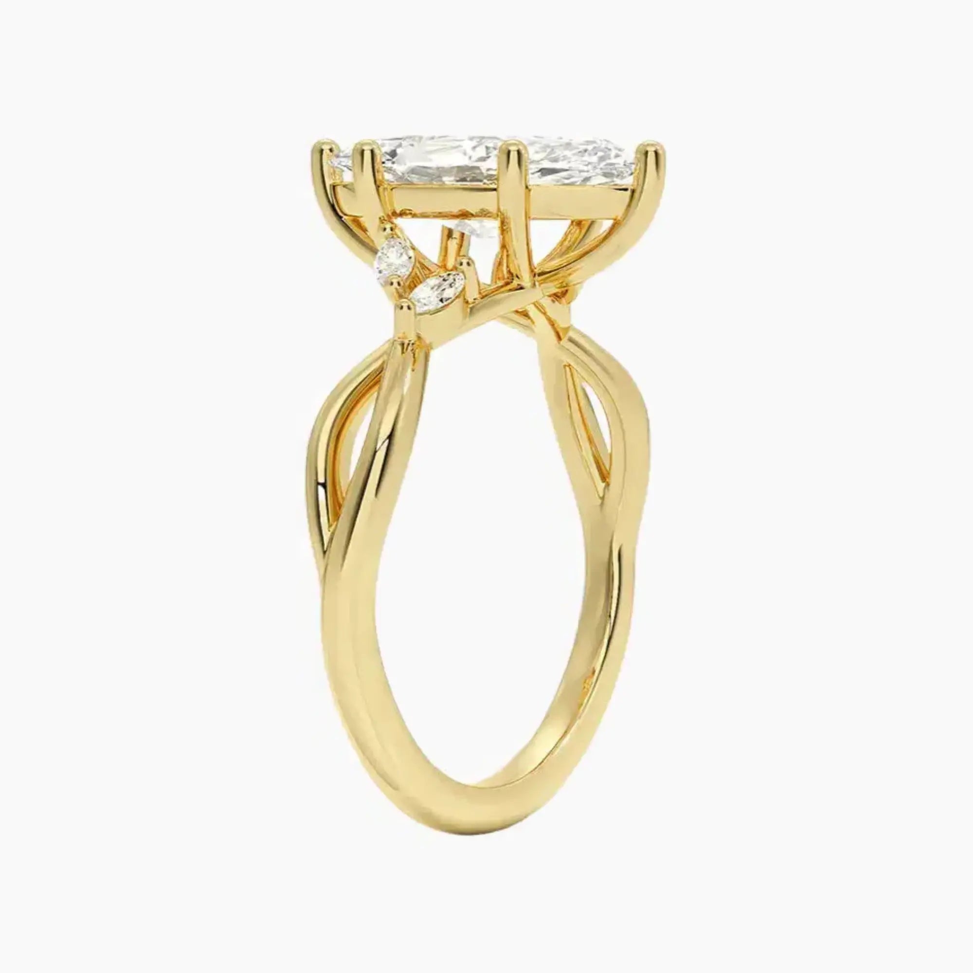 OBSER059 - Amara Marquise engagement ring setting view 8