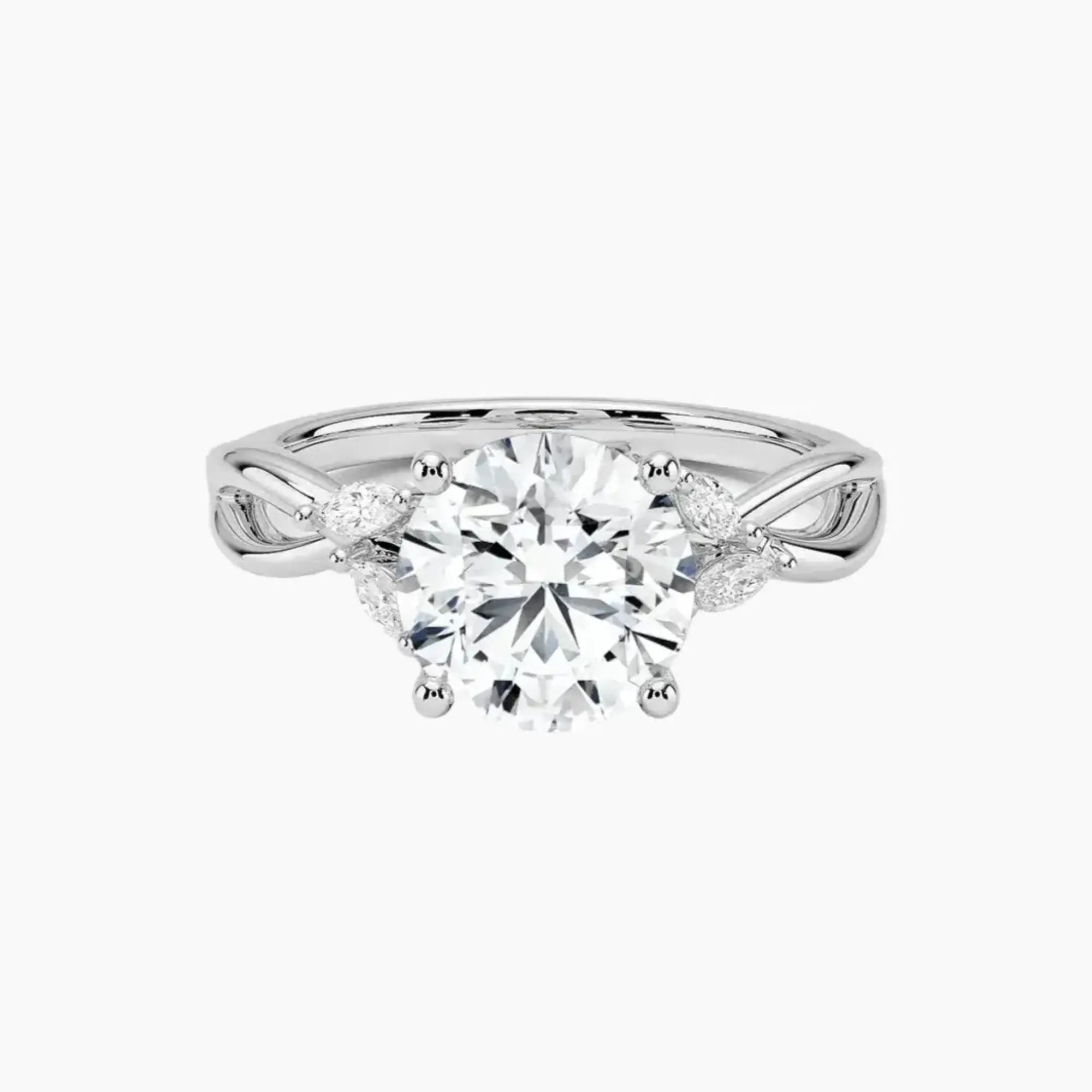 OBSER254 - Amara Round engagement ring setting view 1