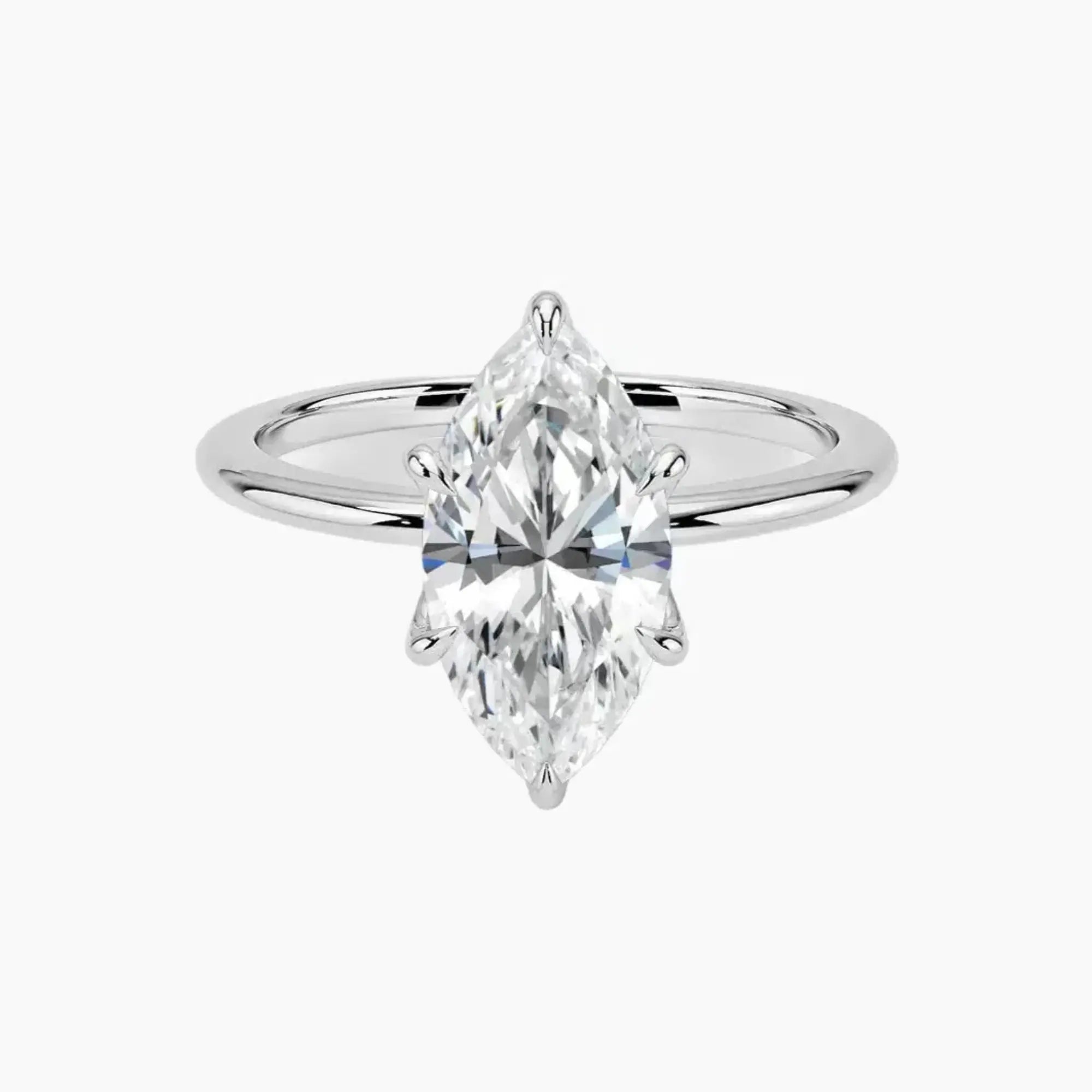 OBSER392 - Faye Solitaire Marquise engagement ring setting view 1