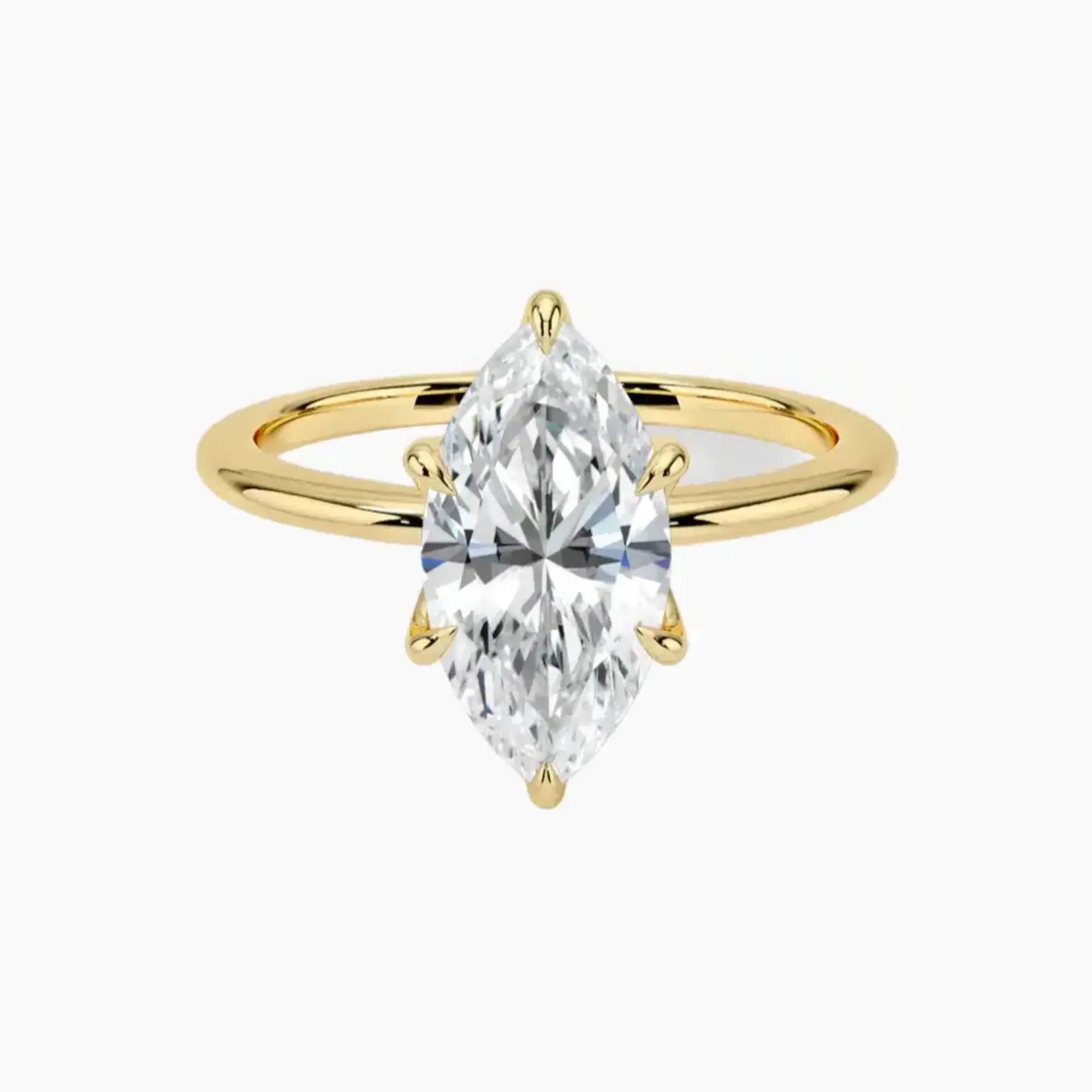 OBSER392 - Faye Solitaire Marquise engagement ring setting view 7
