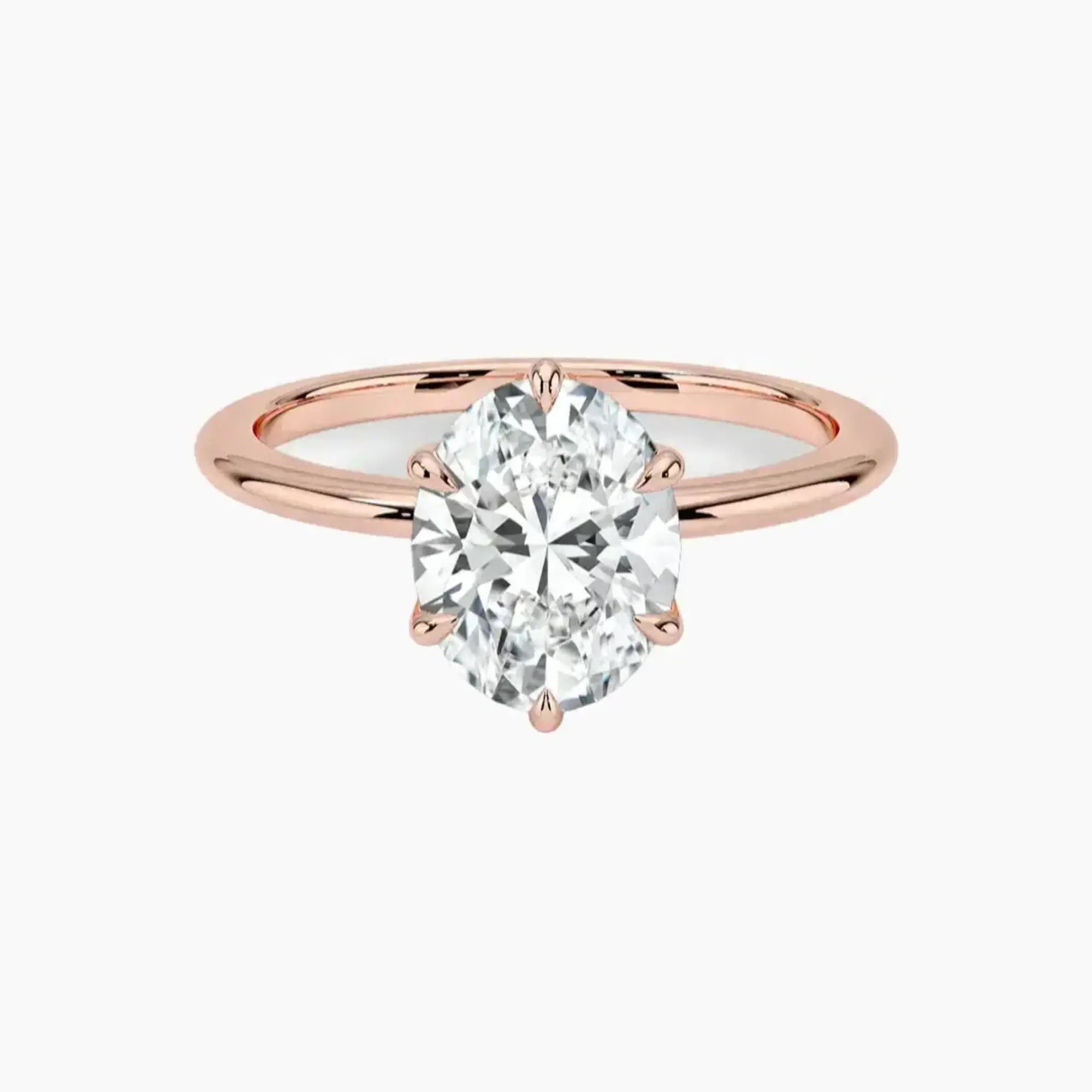 OBSER393 - Faye Solitaire Oval engagement ring setting view 4