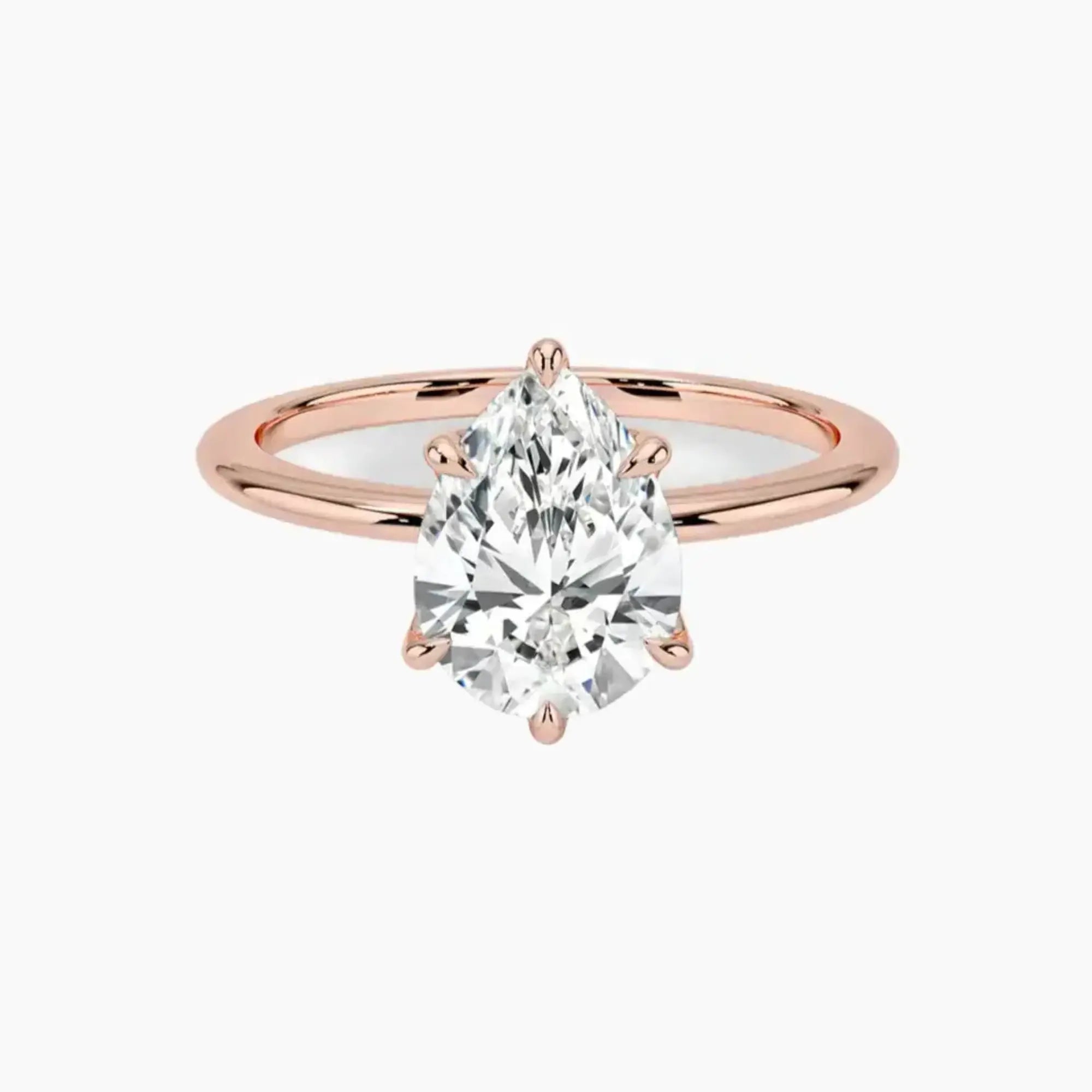 OBSER101 - Faye Solitaire Pear engagement ring setting view 4