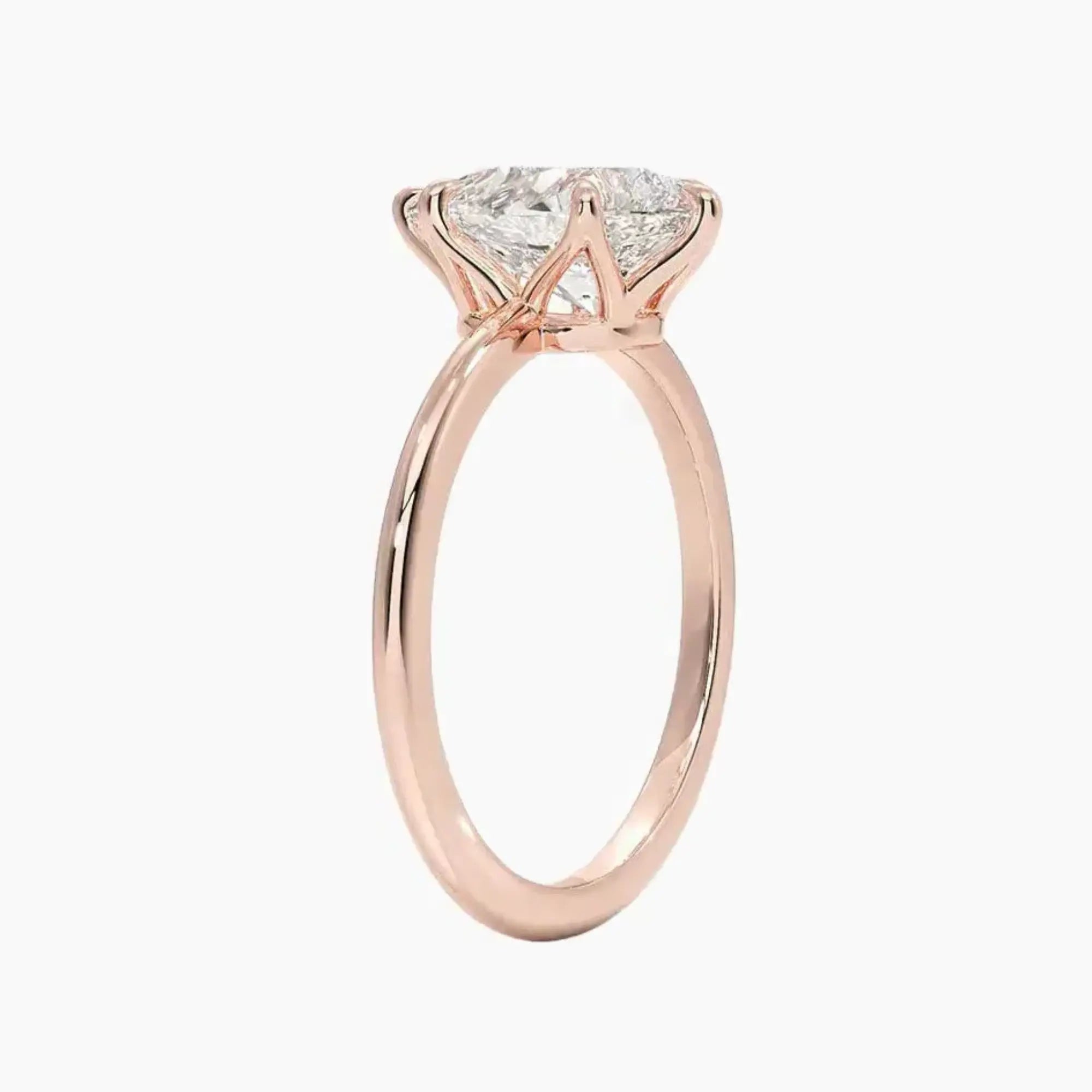 OBSER101 - Faye Solitaire Pear engagement ring setting view 5