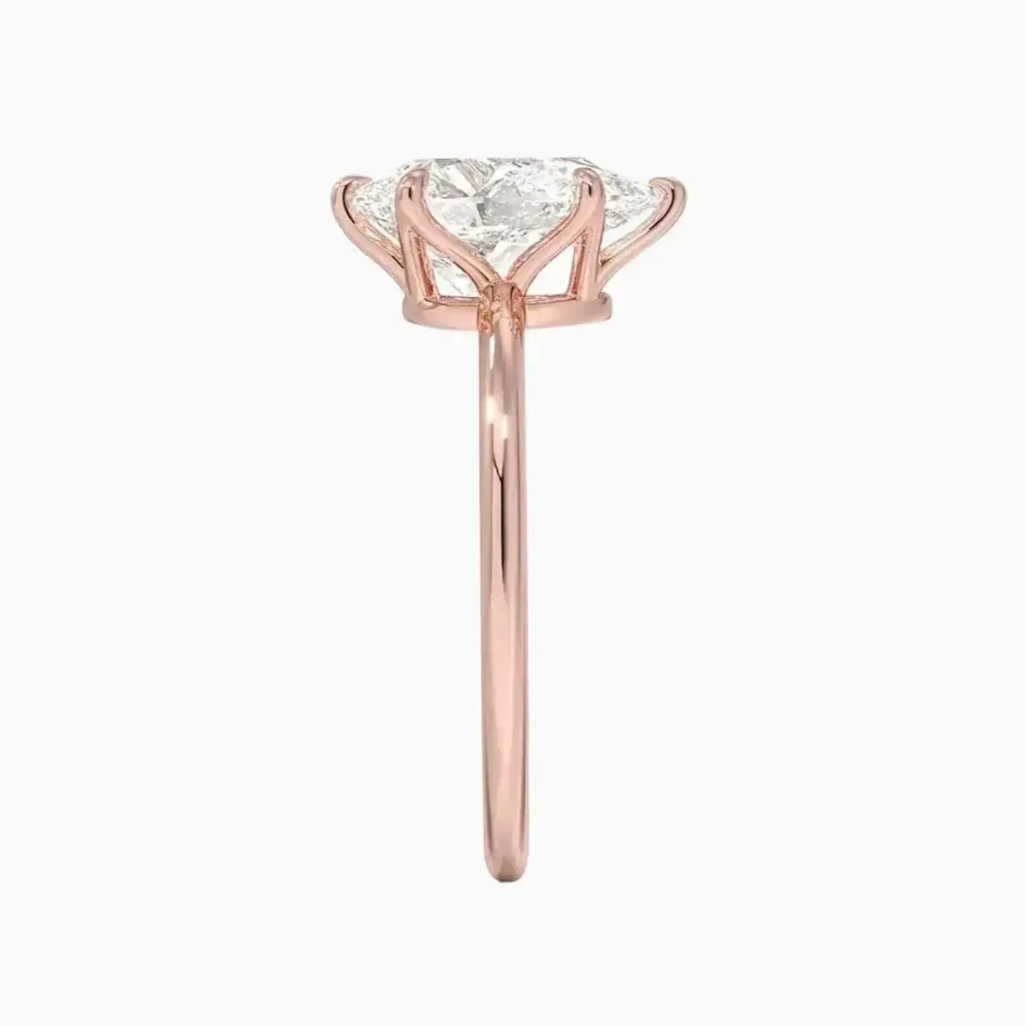 OBSER101 - Faye Solitaire Pear engagement ring setting view 6