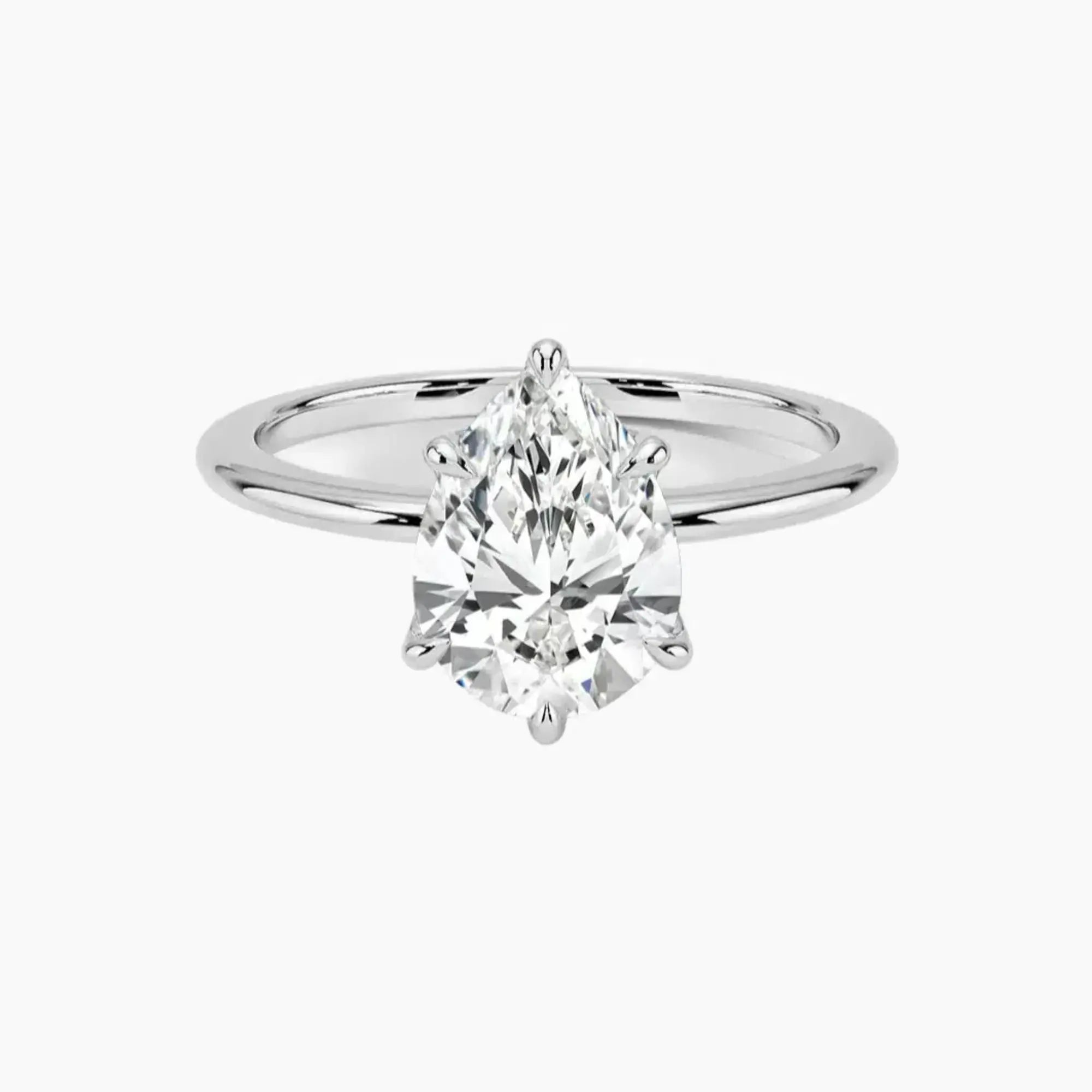 OBSER101 - Faye Solitaire Pear engagement ring setting view 1