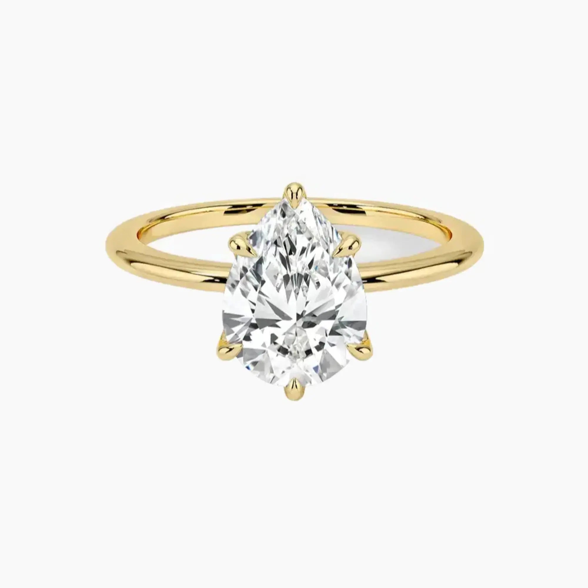 OBSER101 - Faye Solitaire Pear engagement ring setting view 7