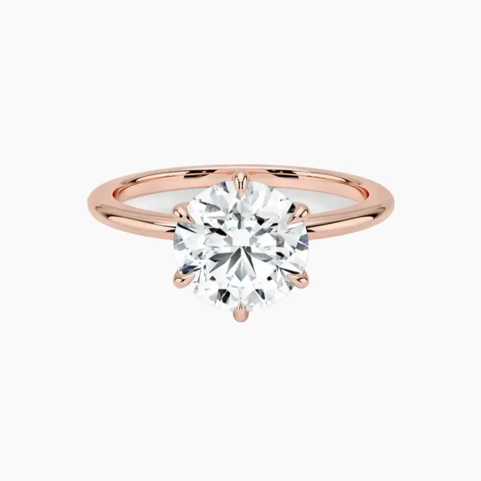 OBSER160 - Faye Solitaire Round engagement ring setting view 4
