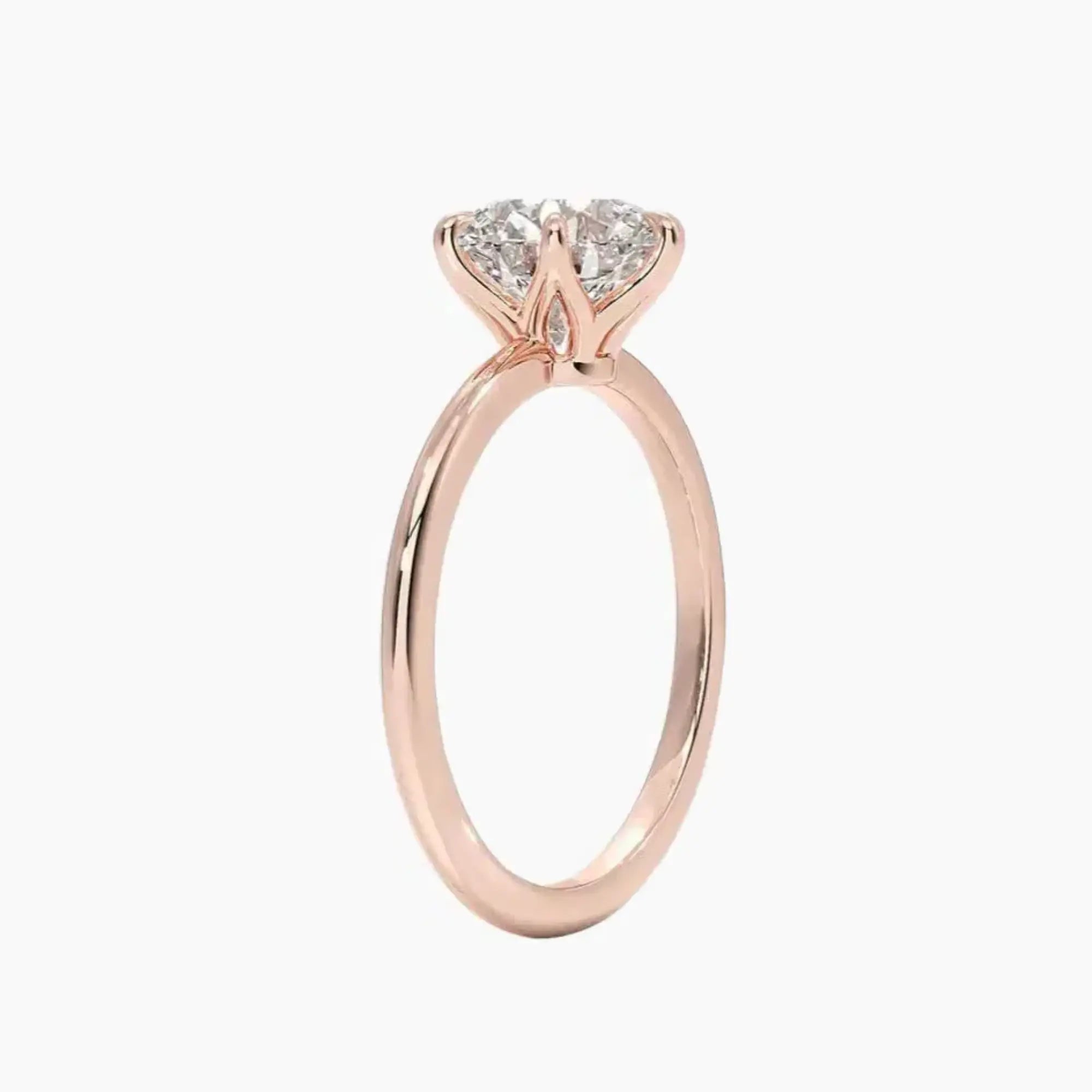 OBSER160 - Faye Solitaire Round engagement ring setting view 5