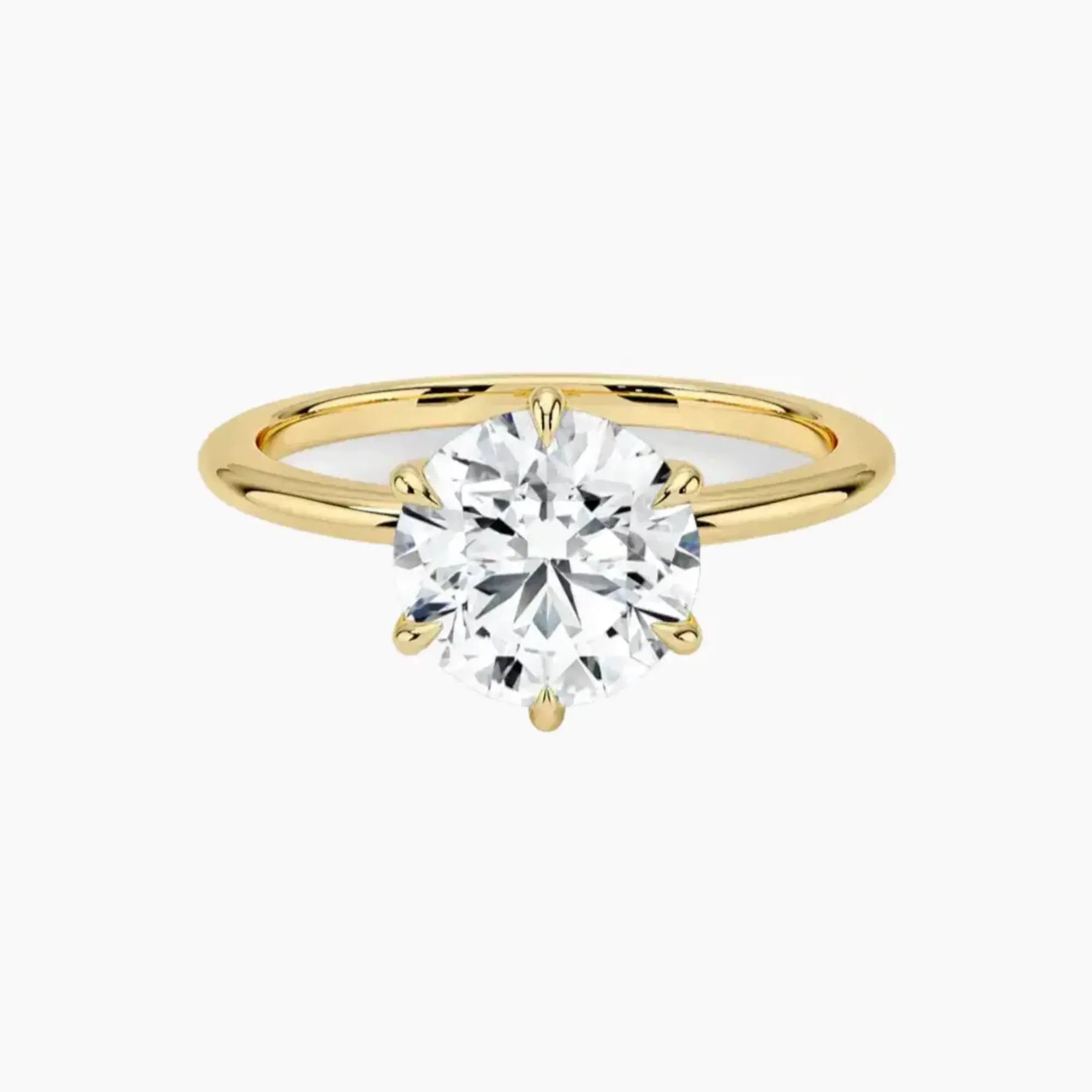 OBSER160 - Faye Solitaire Round engagement ring setting view 7