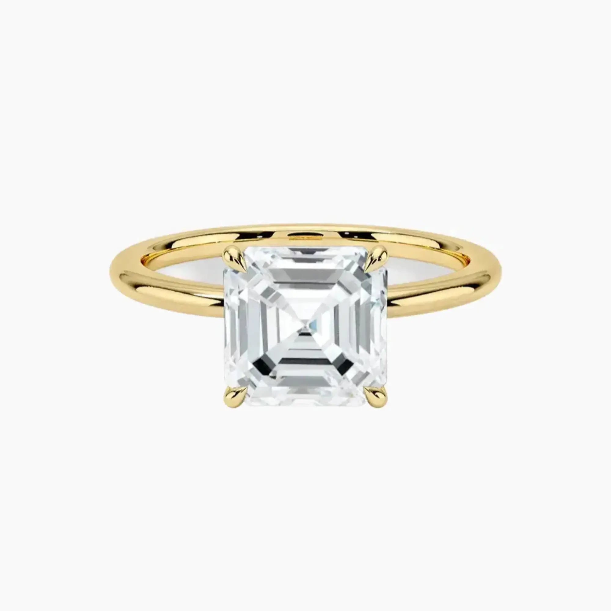 OBSER394 - Brielle Solitaire Asscher engagement ring setting view 7