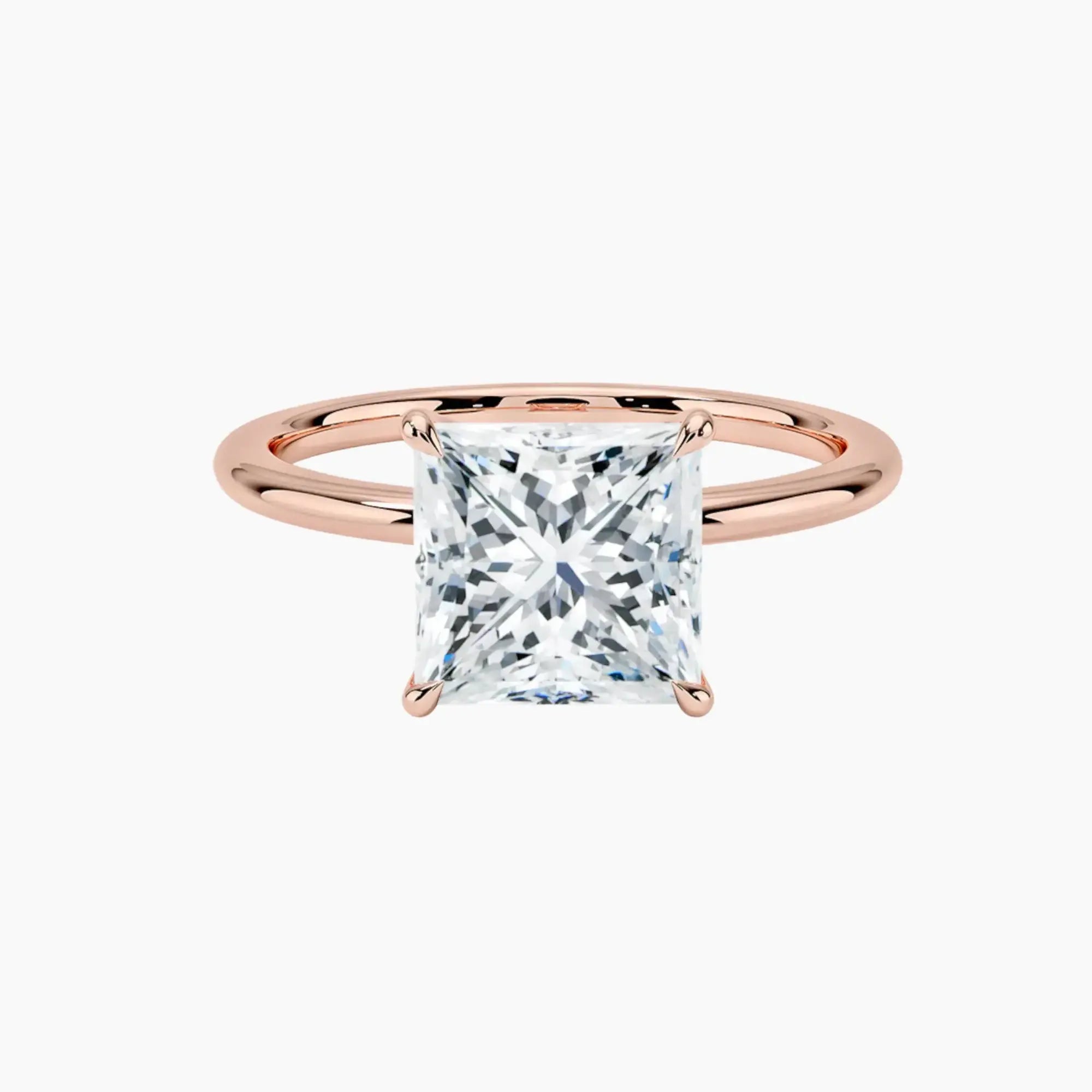 OBSER395 - Brielle Solitaire Princess engagement ring setting view 4