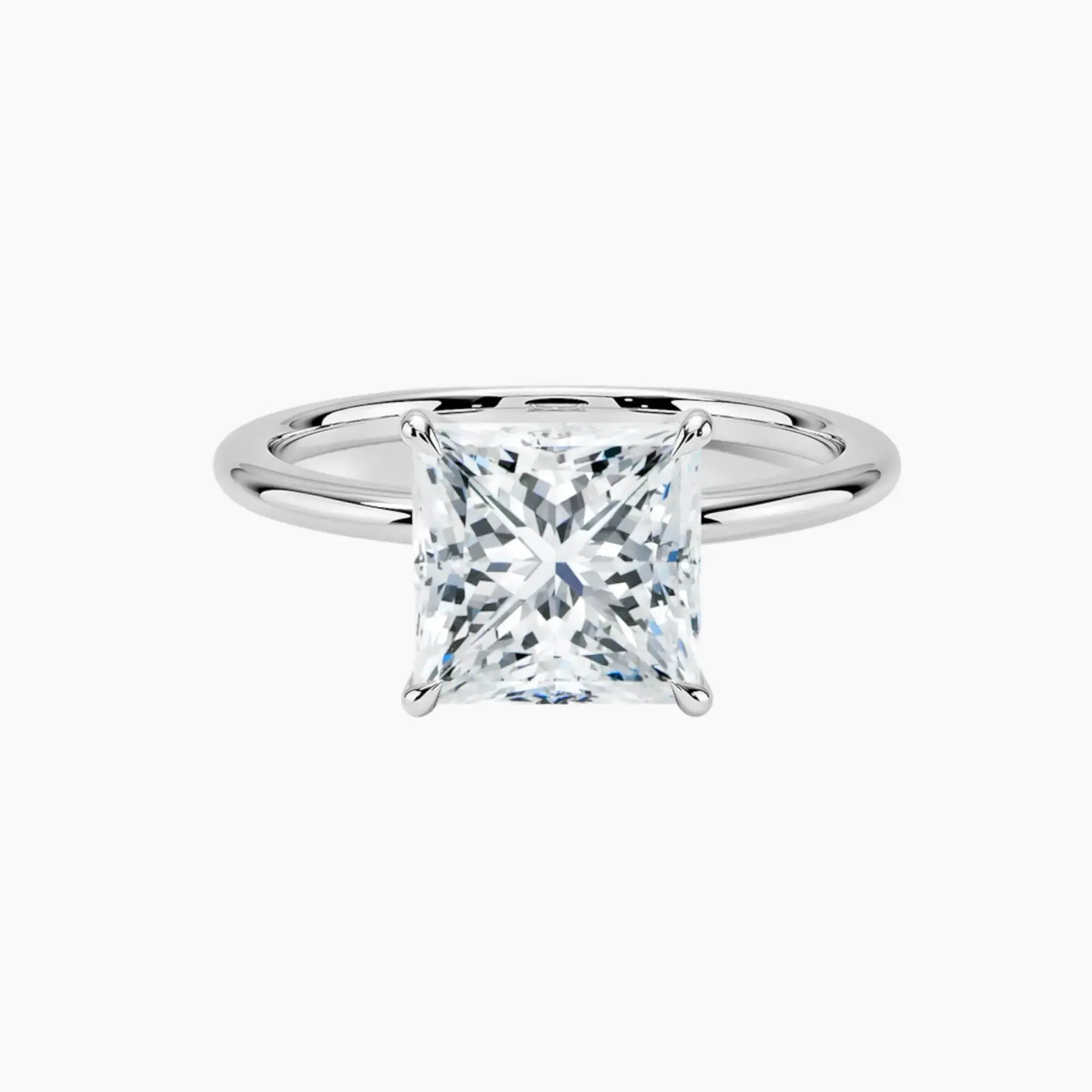 OBSER395 - Brielle Solitaire Princess engagement ring setting view 1