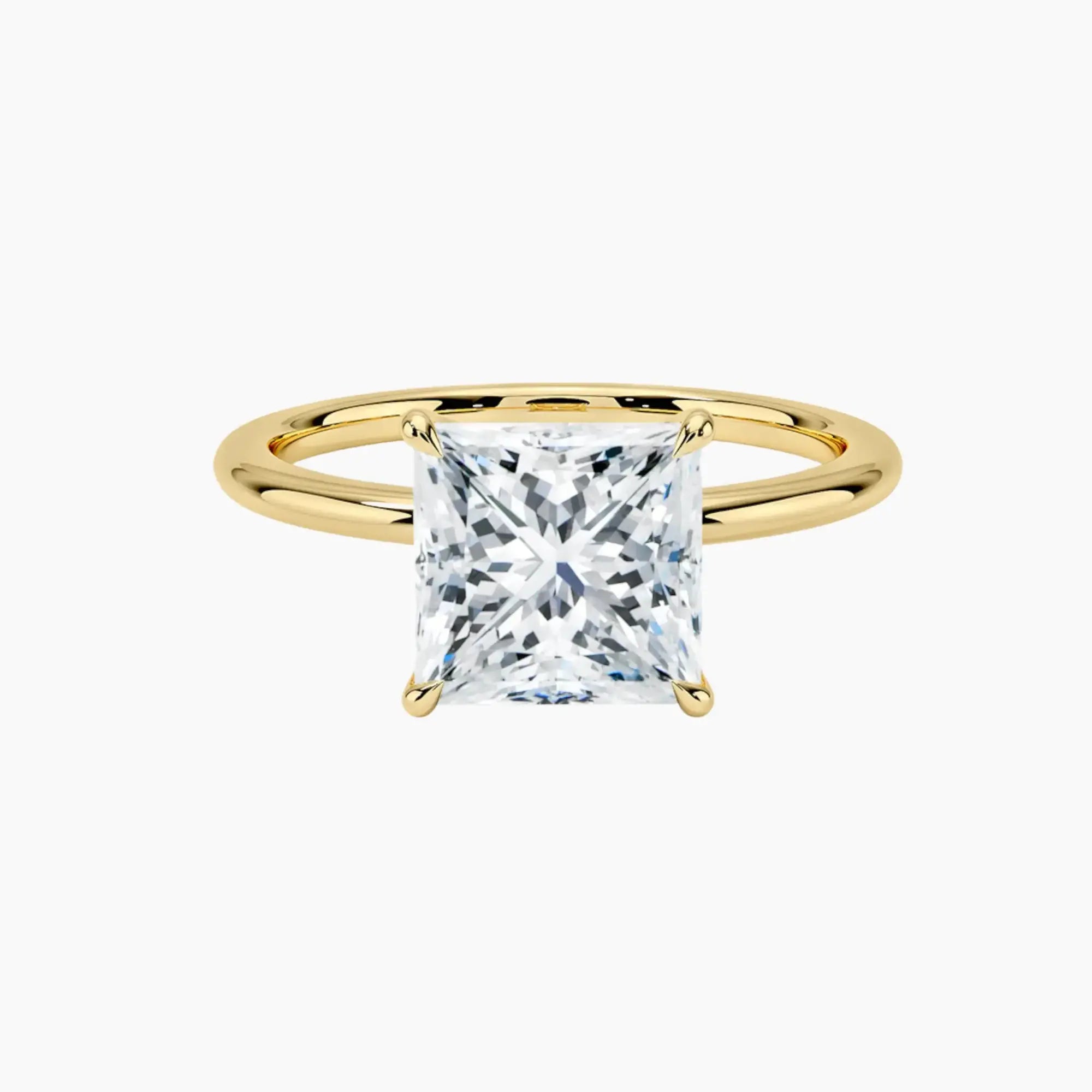 OBSER395 - Brielle Solitaire Princess engagement ring setting view 7