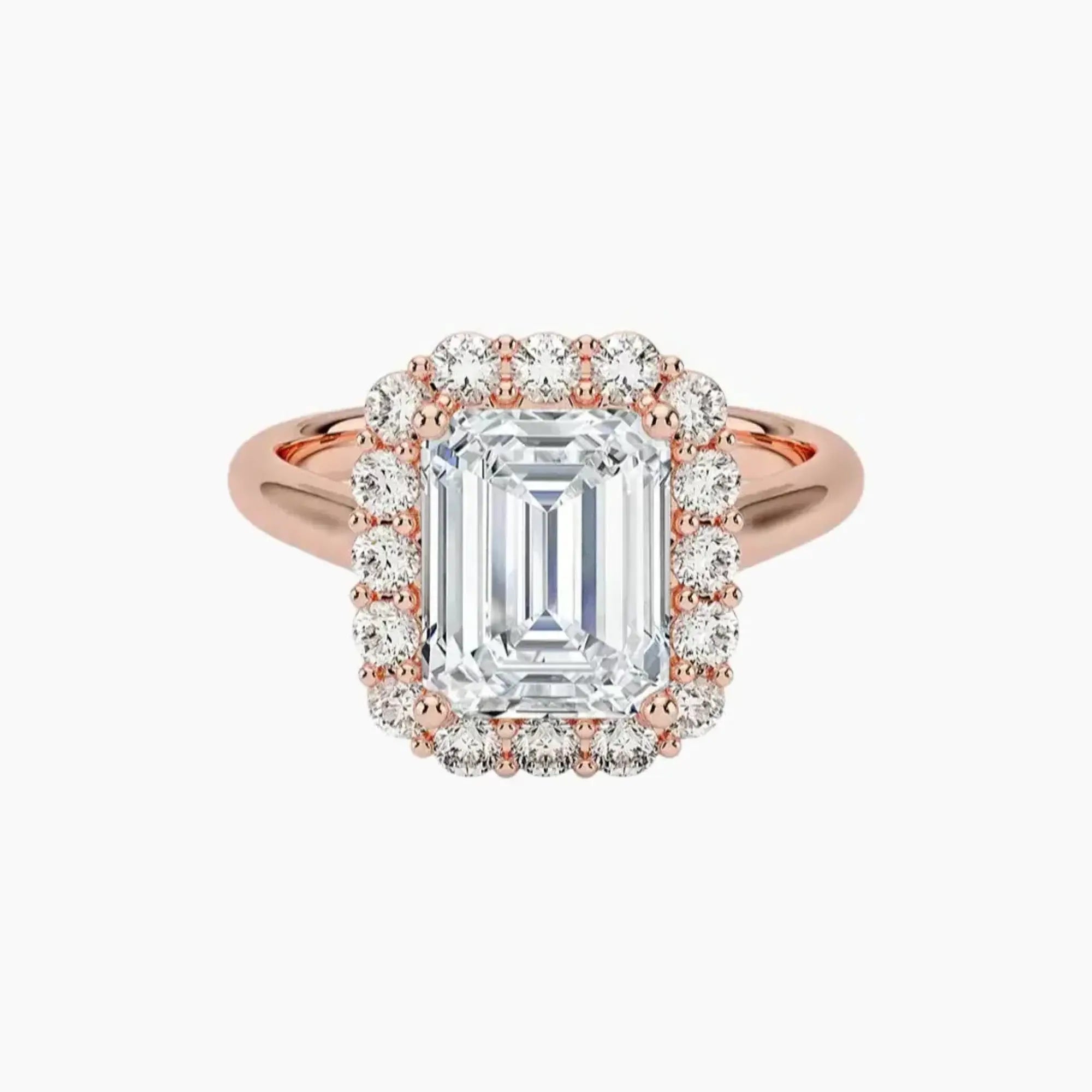 OBSER444 - Fiora Halo Emerald engagement ring setting view 4