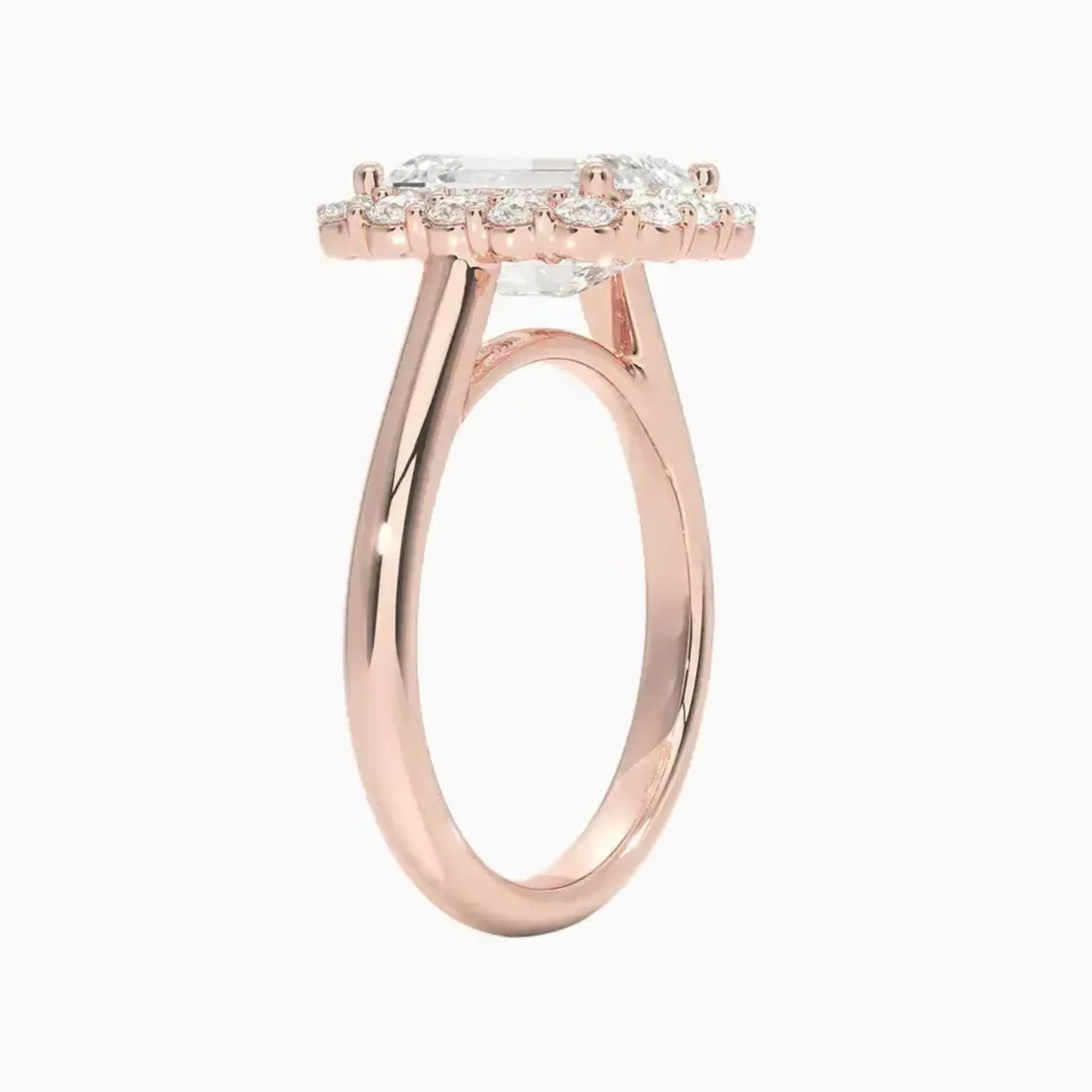 OBSER444 - Fiora Halo Emerald engagement ring setting view 5