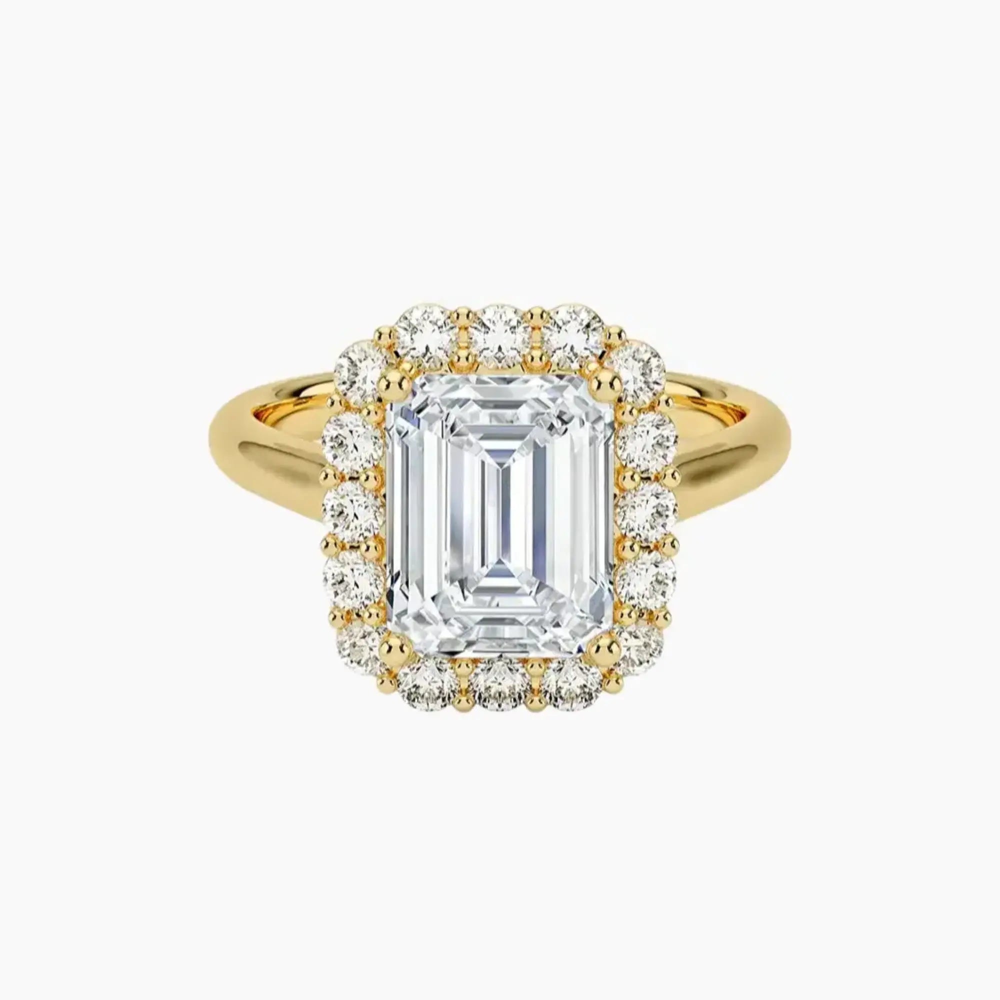 OBSER444 - Fiora Halo Emerald engagement ring setting view 7