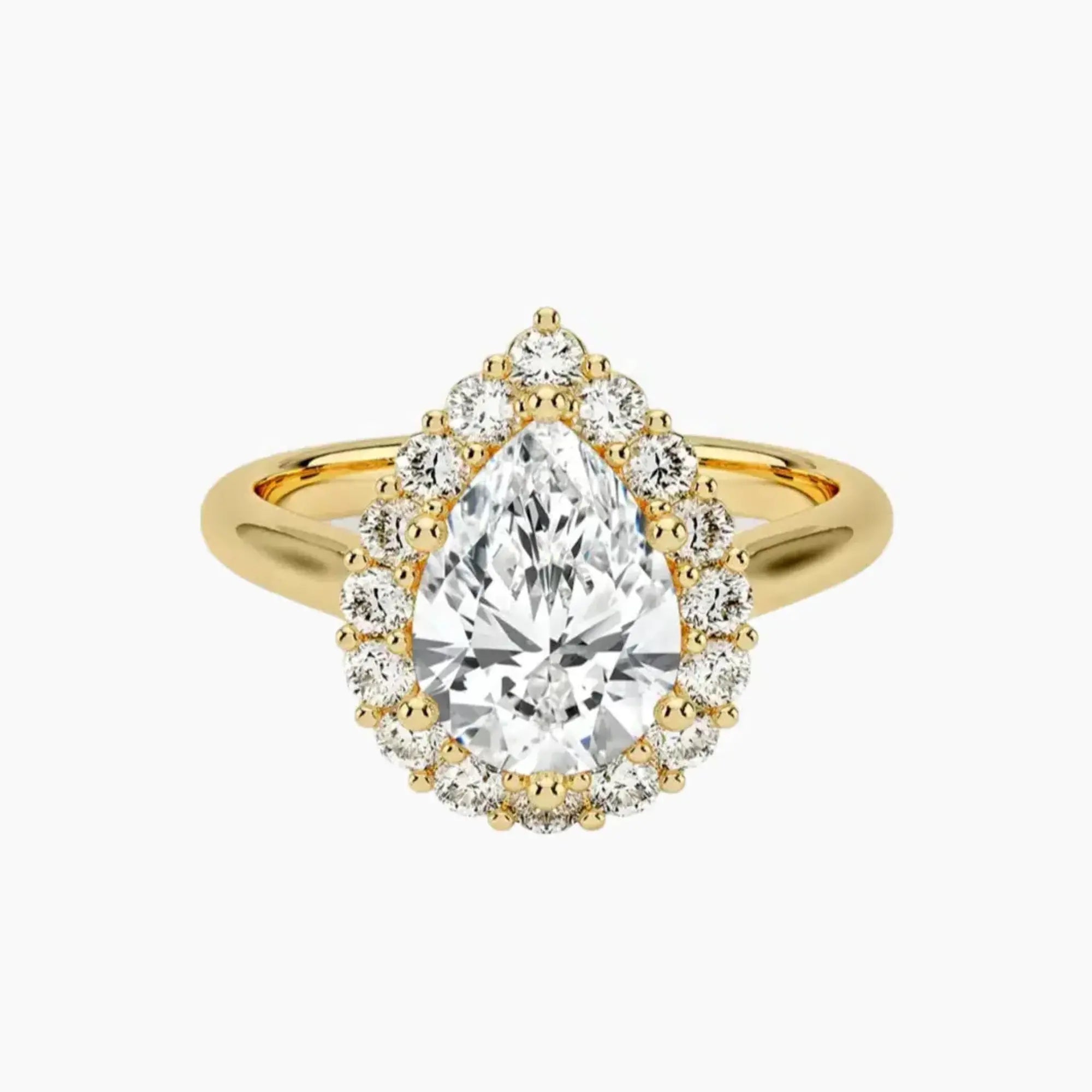 OBSER446 - Fiora Halo Pear engagement ring setting view 7