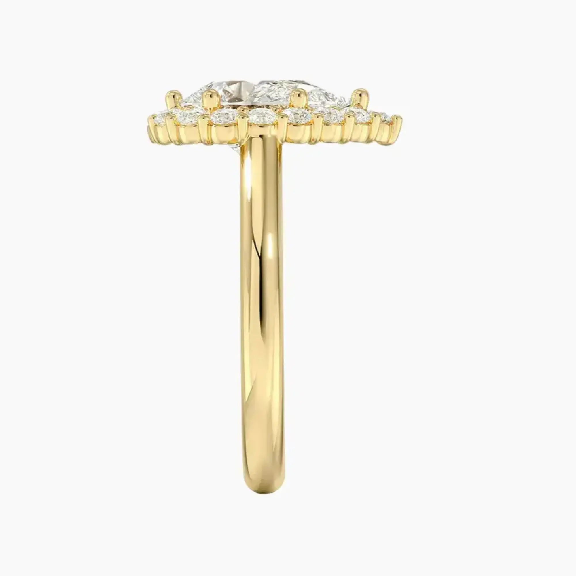 OBSER446 - Fiora Halo Pear engagement ring setting view 9
