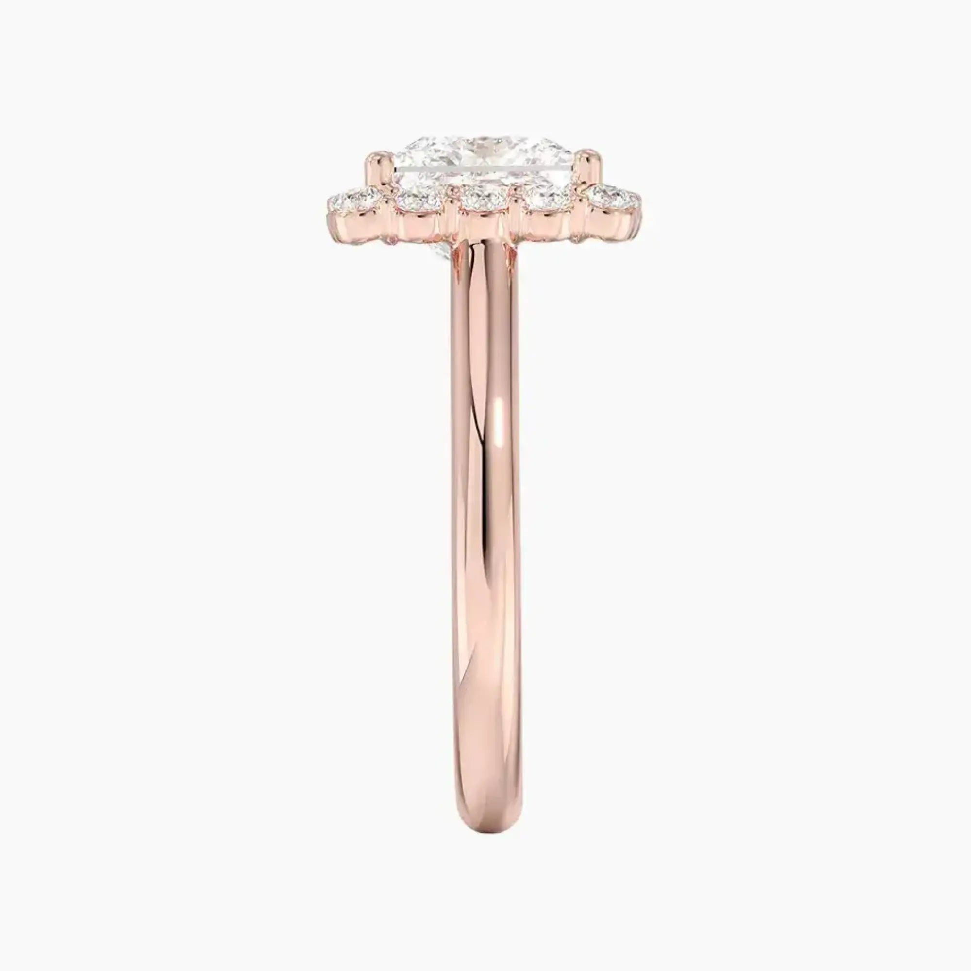 OBSER445 - Fiora Halo Princess engagement ring setting view 6