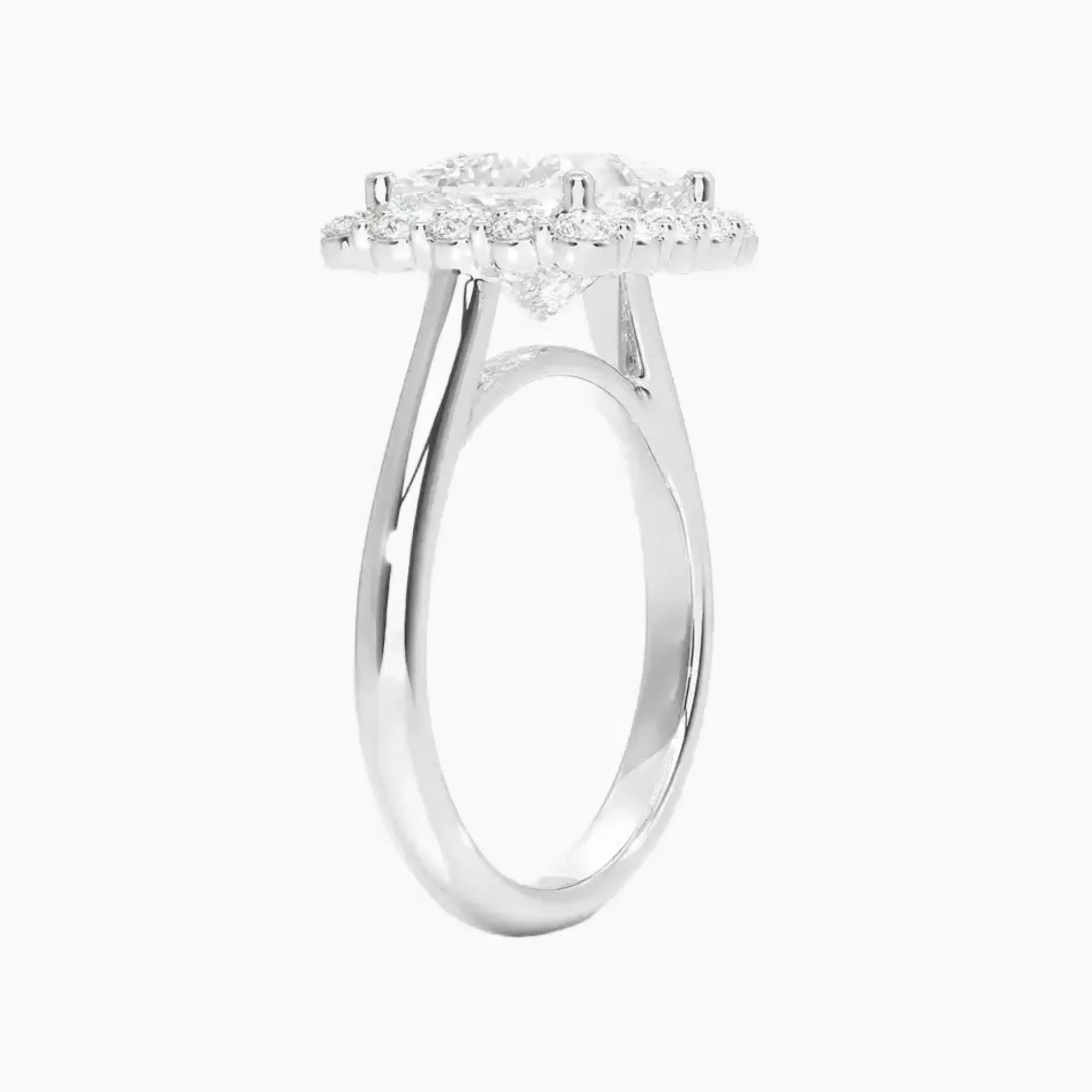 OBSER445 - Fiora Halo Princess engagement ring setting view 2