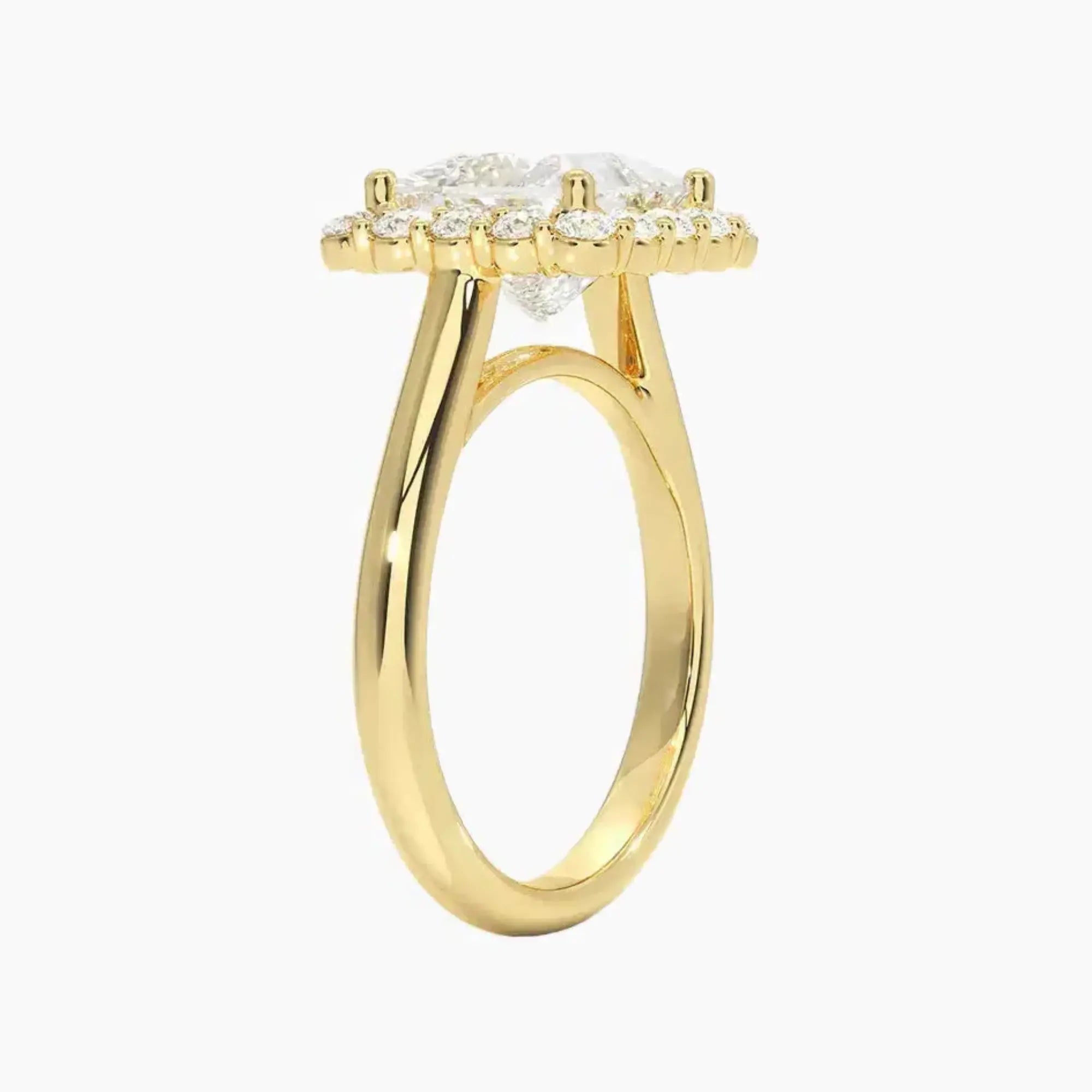 OBSER445 - Fiora Halo Princess engagement ring setting view 8