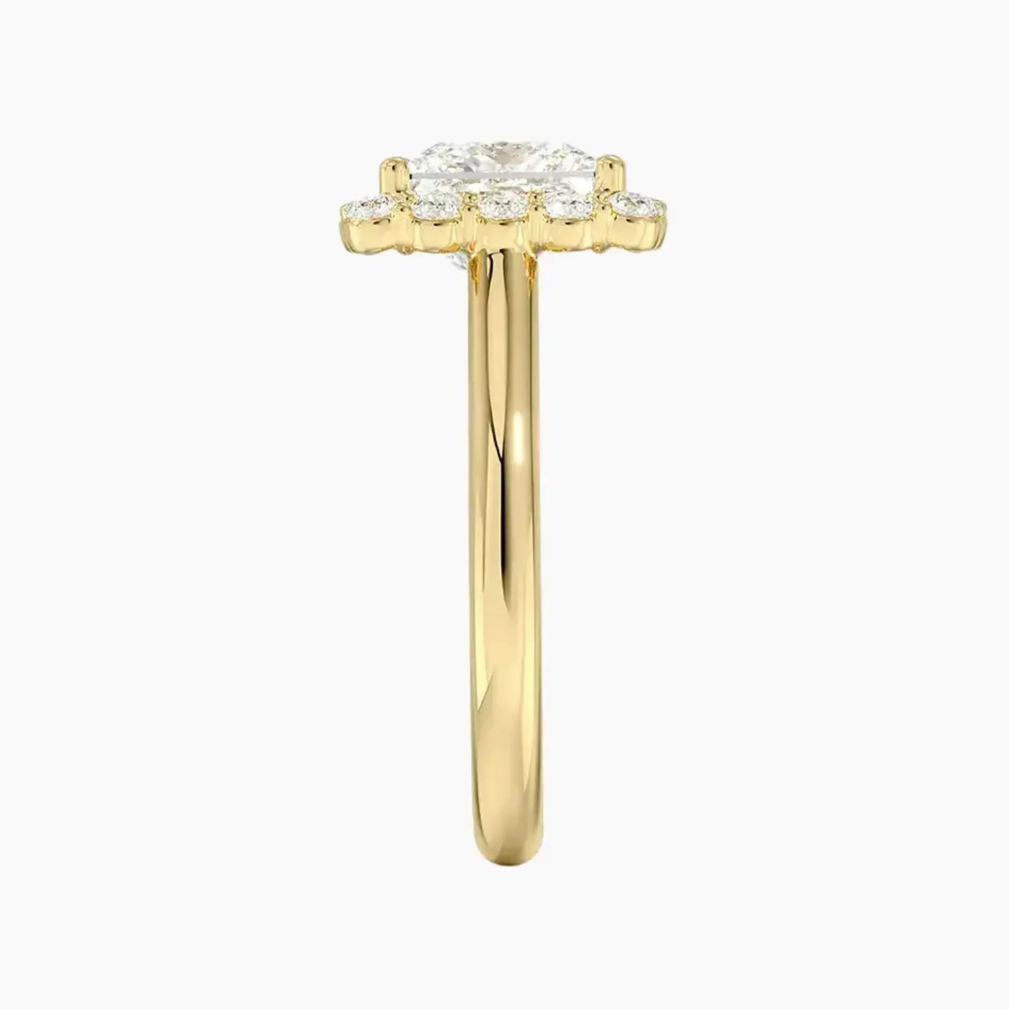 OBSER445 - Fiora Halo Princess engagement ring setting view 9